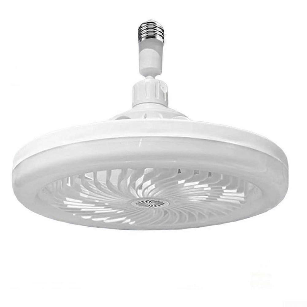 Quiet E27 Screw Fan Bulb With Remote Control For Ceiling Fans, Energy Efficient Lighting For Bedrooms (White)