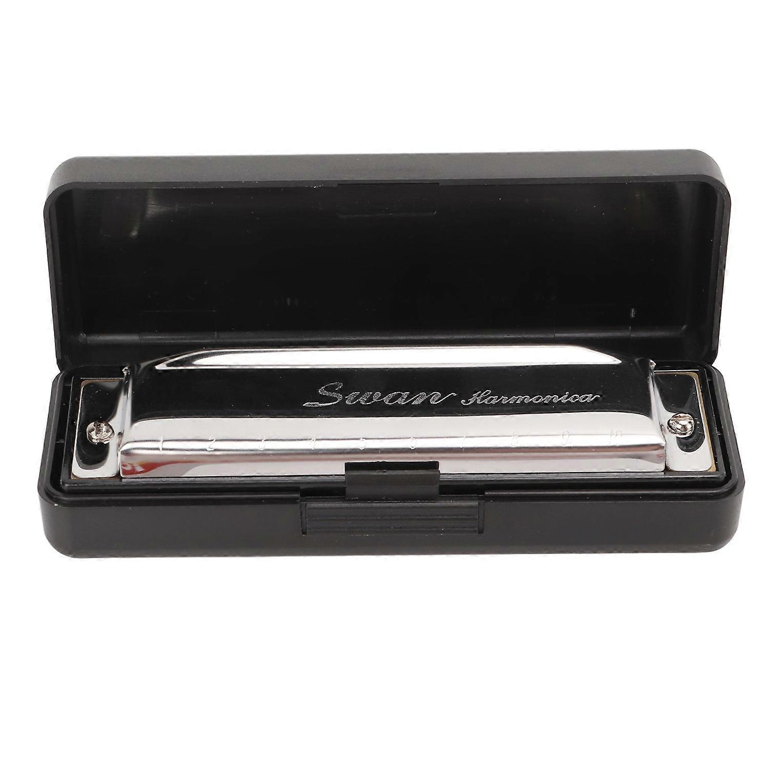 G Key Harmonica 10 Hole 20 Tone Mouth Organ Rust Corrosion Proof Portable Harmonica for Beginner Chi