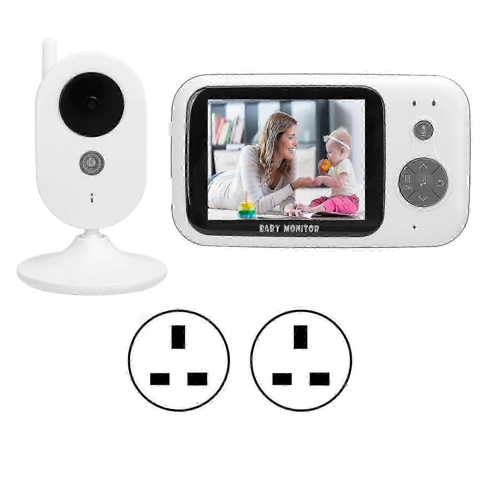 3.2in Wireless Baby Video Monitor with 2 Way Talk, Temperature Detection, Night Vision, and Lullaby Security