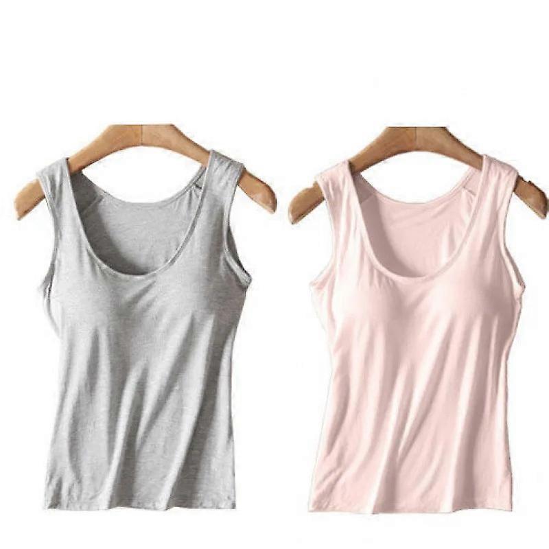 Comfortable Modal Women's Strap Vest Integrated Push up Chest Pad Long Breathable Slimming Base Layer Tube Top plus Size