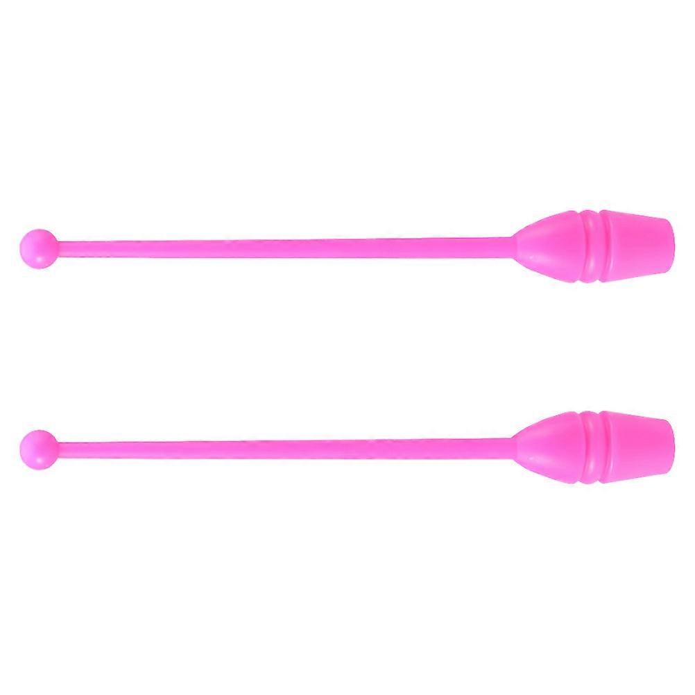 Pink Gymnastics Stick for Dancing 1Pair Artistic Performance Props