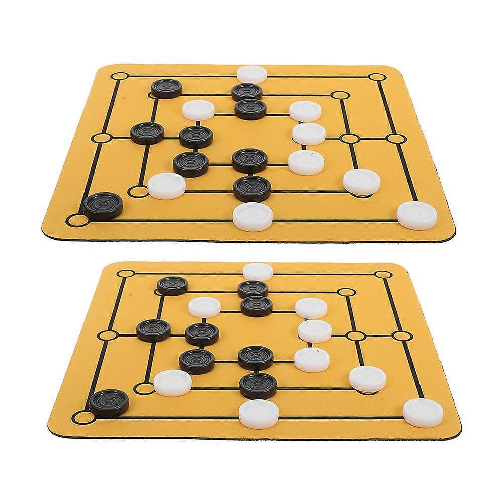 Nine Men's Morris Chess Set for Brain Teaser with 2Set for Kids and Adults