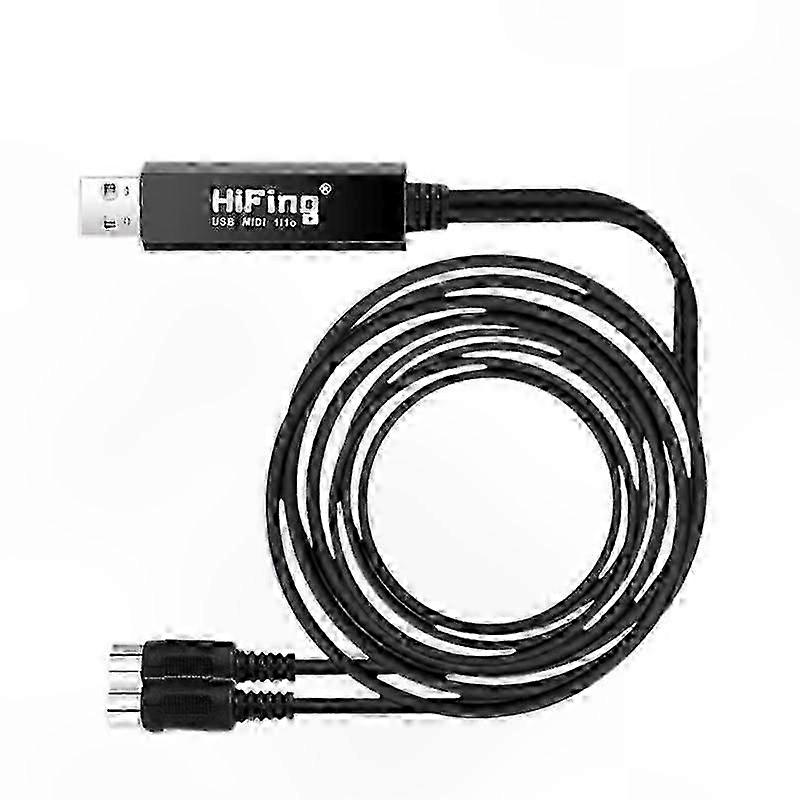 5-PIN DIN MIDI to USB Interface Adapter with Cable for PC and Laptop Connectivity
