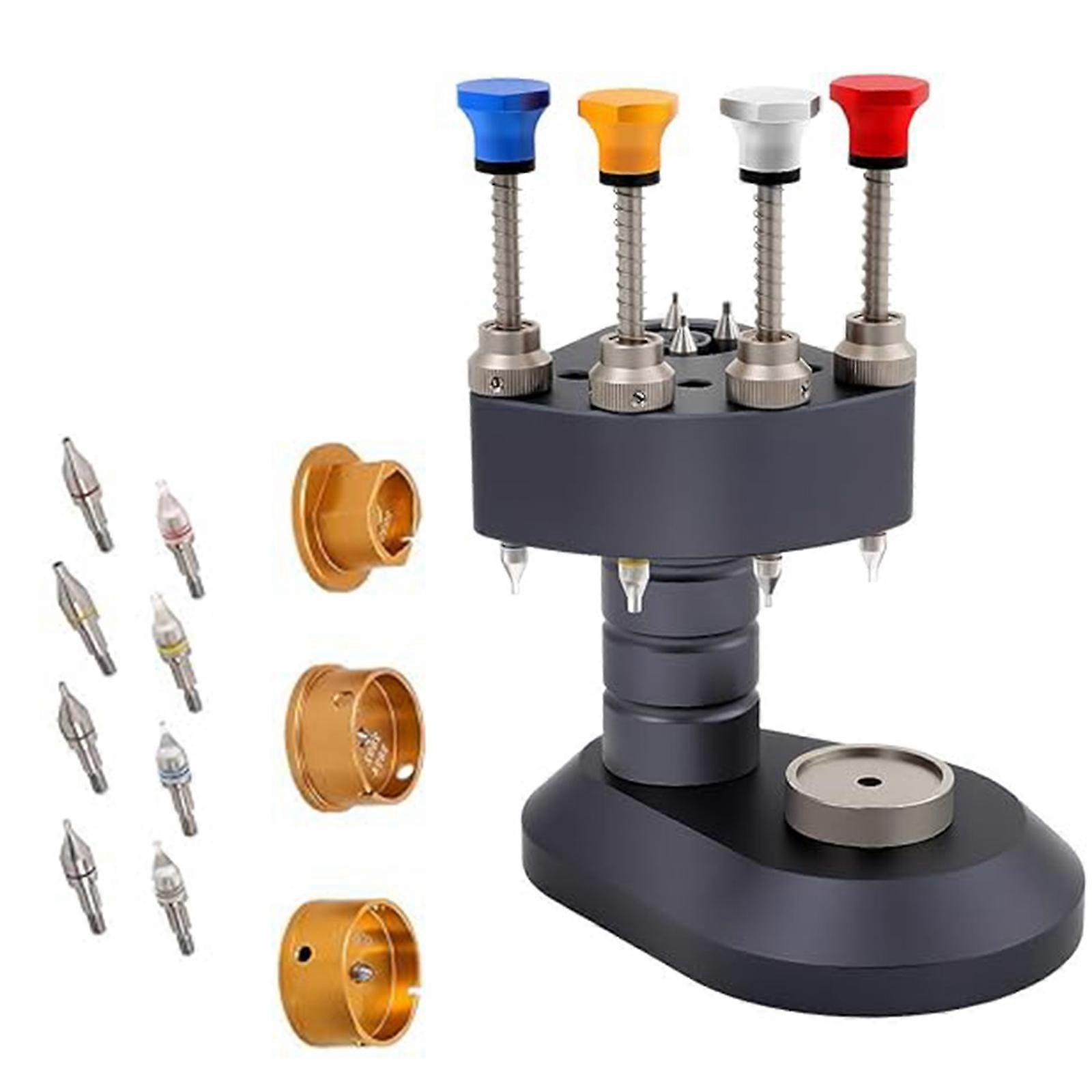 4Pin Automatic Watch Hands Presser High Accuracy Watch Hands Setting Tool for Watchmaker with Metal Nozzle Accessories Multicolor