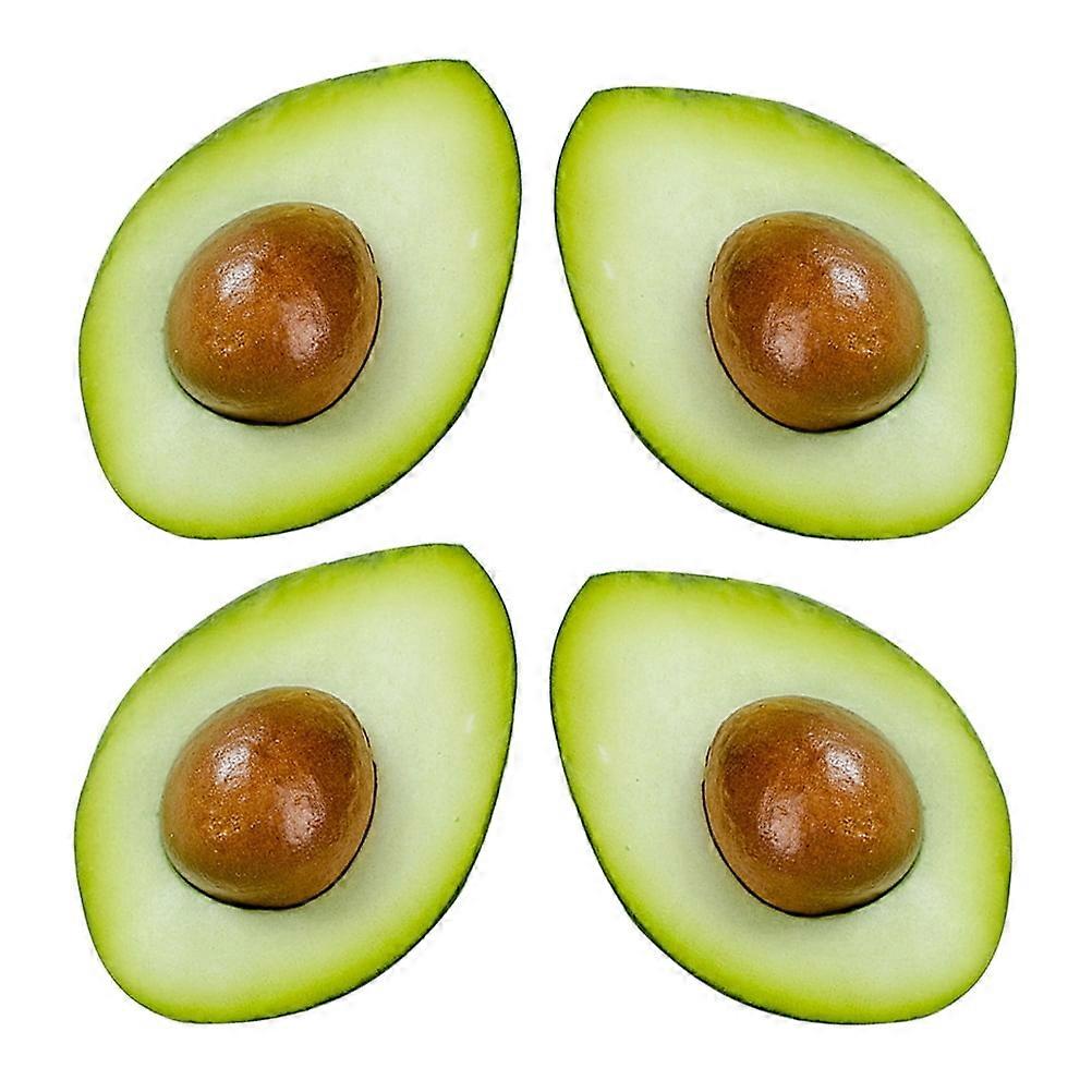 4pcs Artificial Fruit Half Avocado Photography Props Fruit Avocado Models
