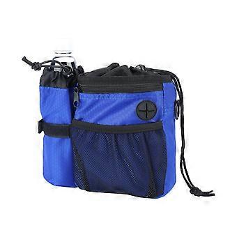Multifunctional Pet Training Belt Bag Leakproof Design Built in Waste Dispenser Polyester Texture for Outdoor Use  Dark Grey