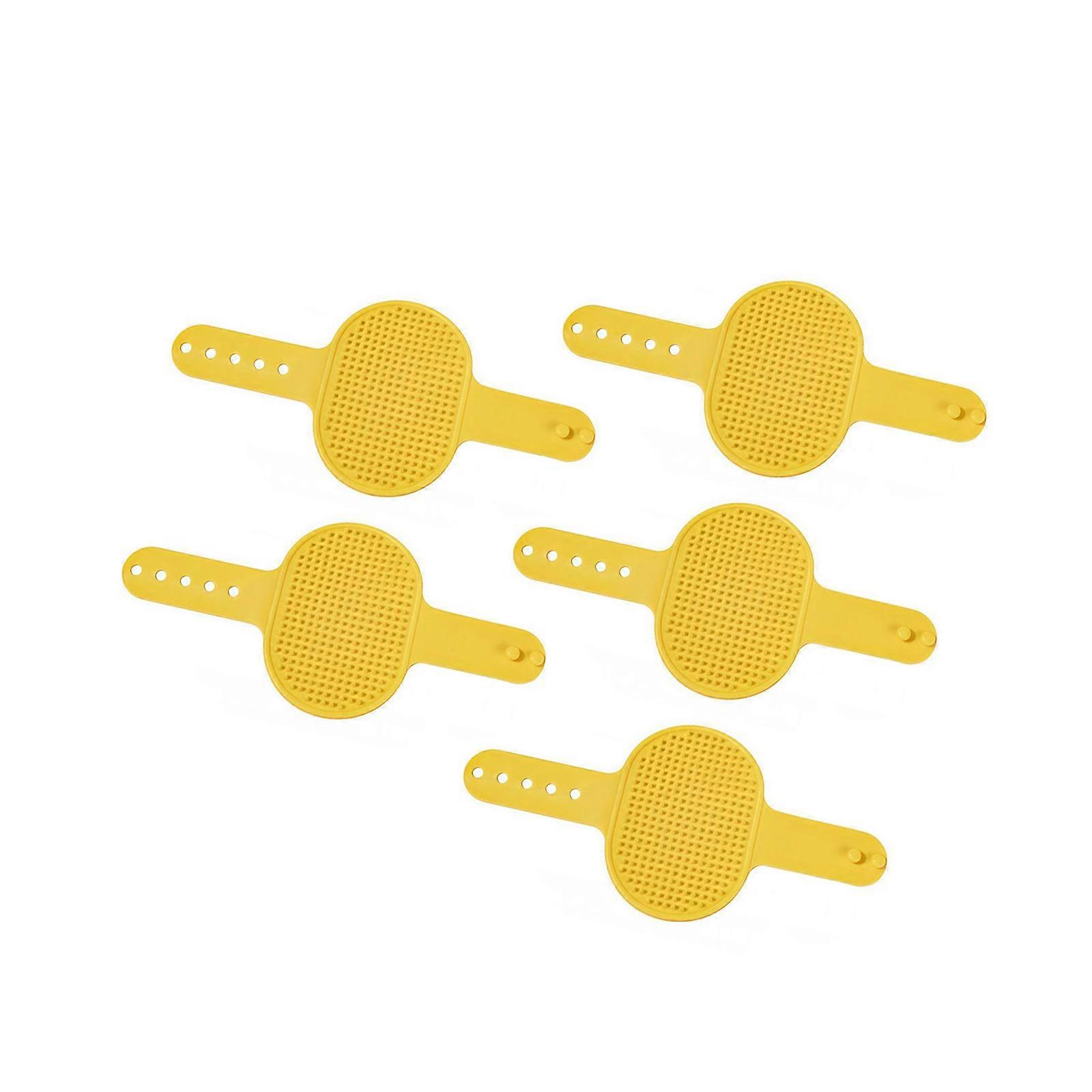 Multiuse Cats Scratcher And Massager Scratching Pad Grooming Tool Safe Itch Relief Scratch Post For Pet  Use 5pcs  Yellow