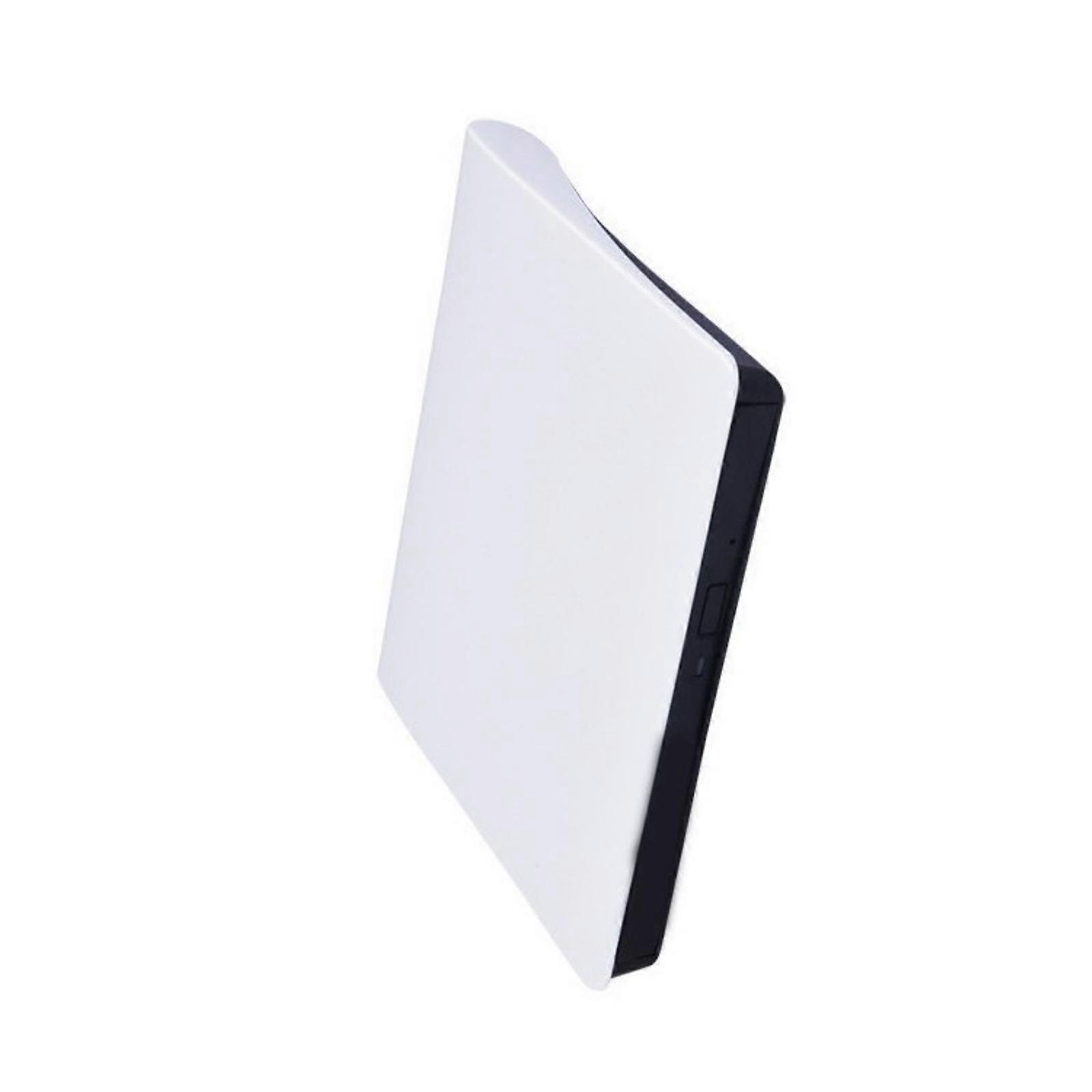 USB3.0 Portable CDDVD Writer Drives, External Optical Disk for Laptop, Fast Speed Data Transfer for Desktop Laptop  White