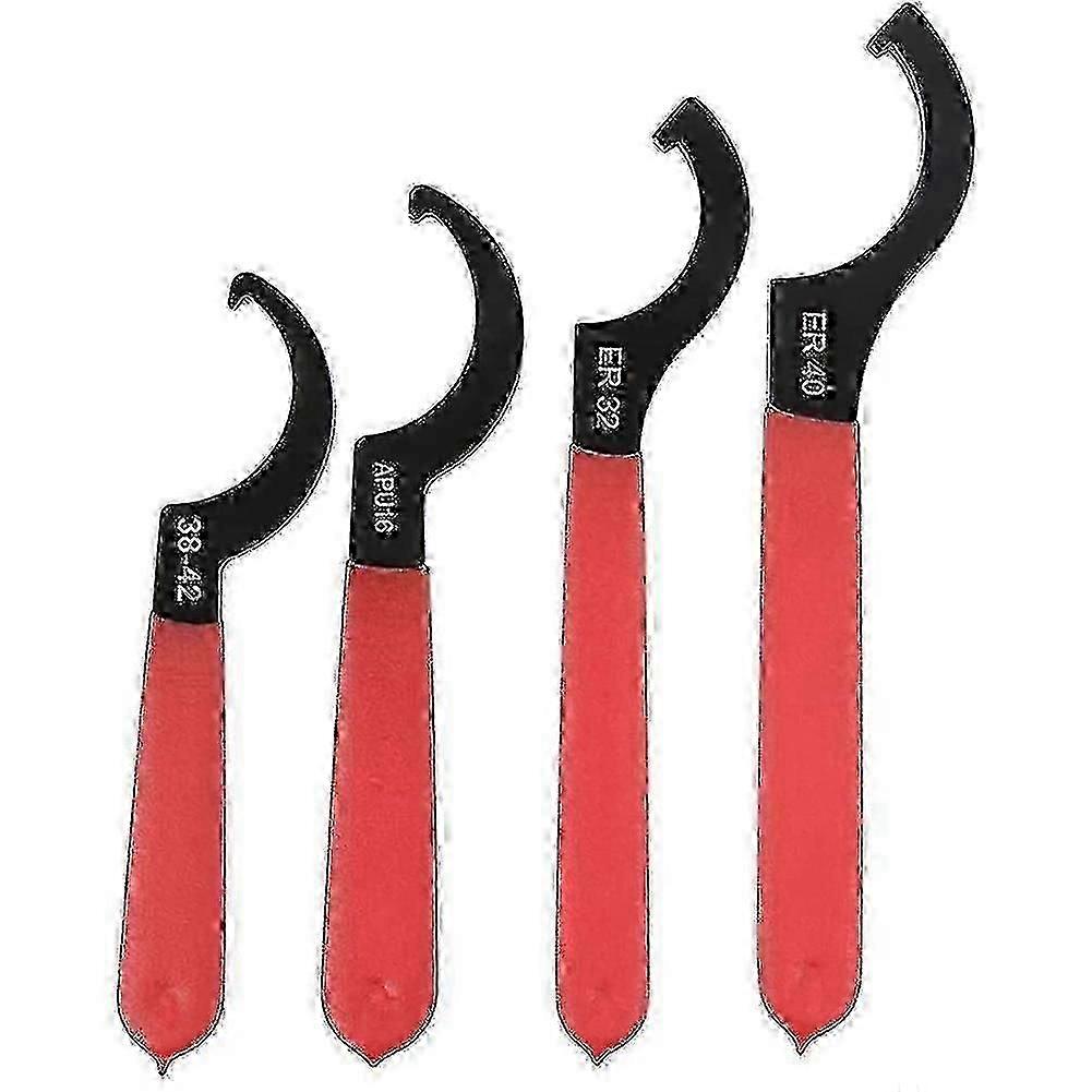 Coilover Wrench, Hook Wrenches Tools Set Shock Spanner Wrench Set C-shape Spanner Adjustable Spanne -HK603