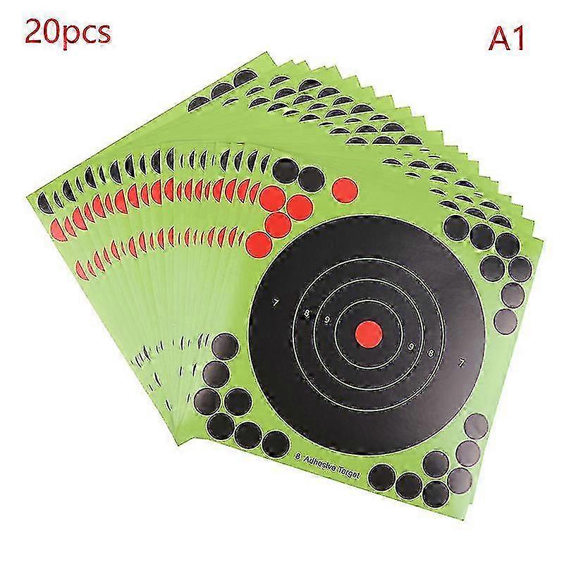 20Pcs High Visibility Adhesive Shooting Target Stickers Reactive Hunting Shooting Training Paper