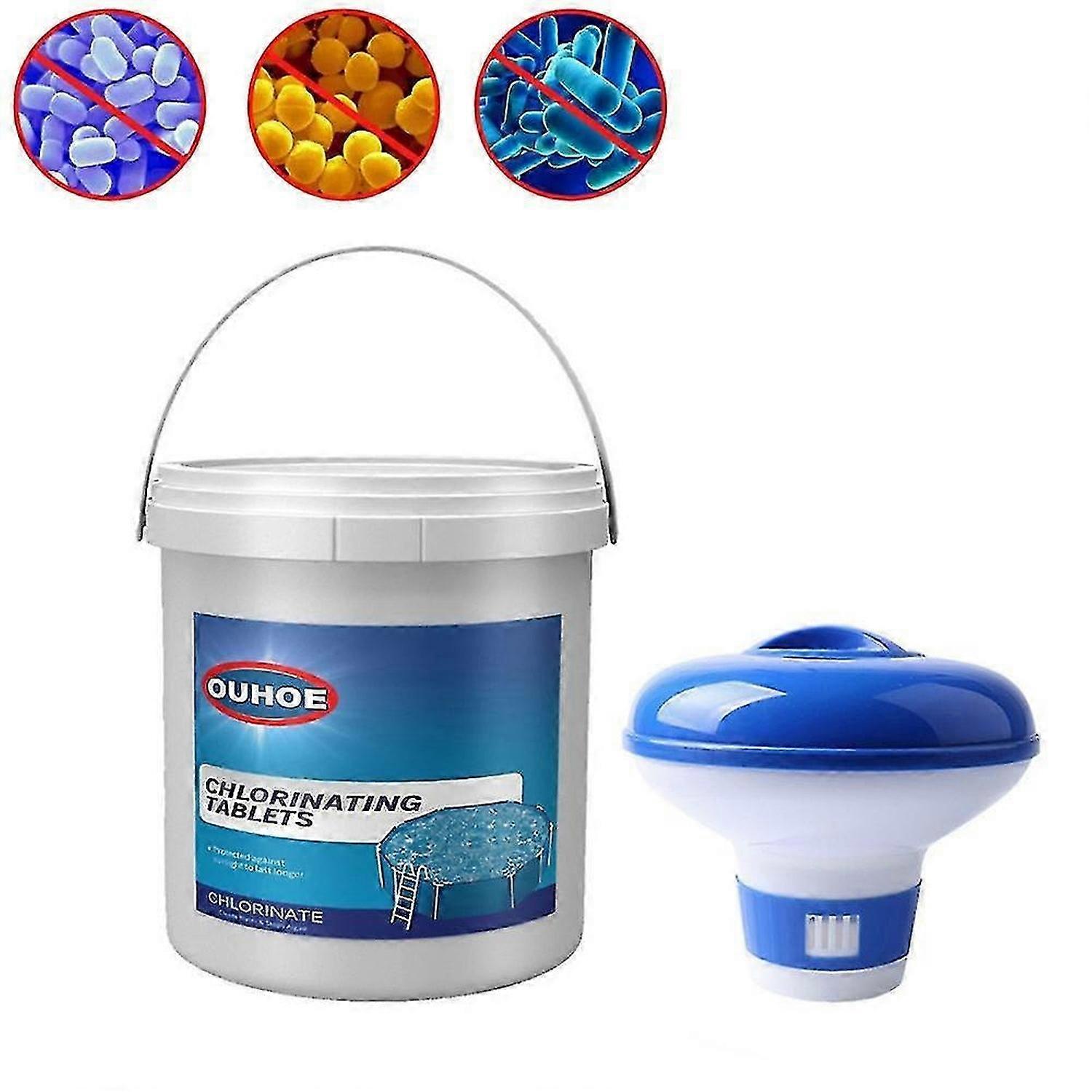 300 comprimés de chlore pour nettoyage de piscines et jacuzzis flottants