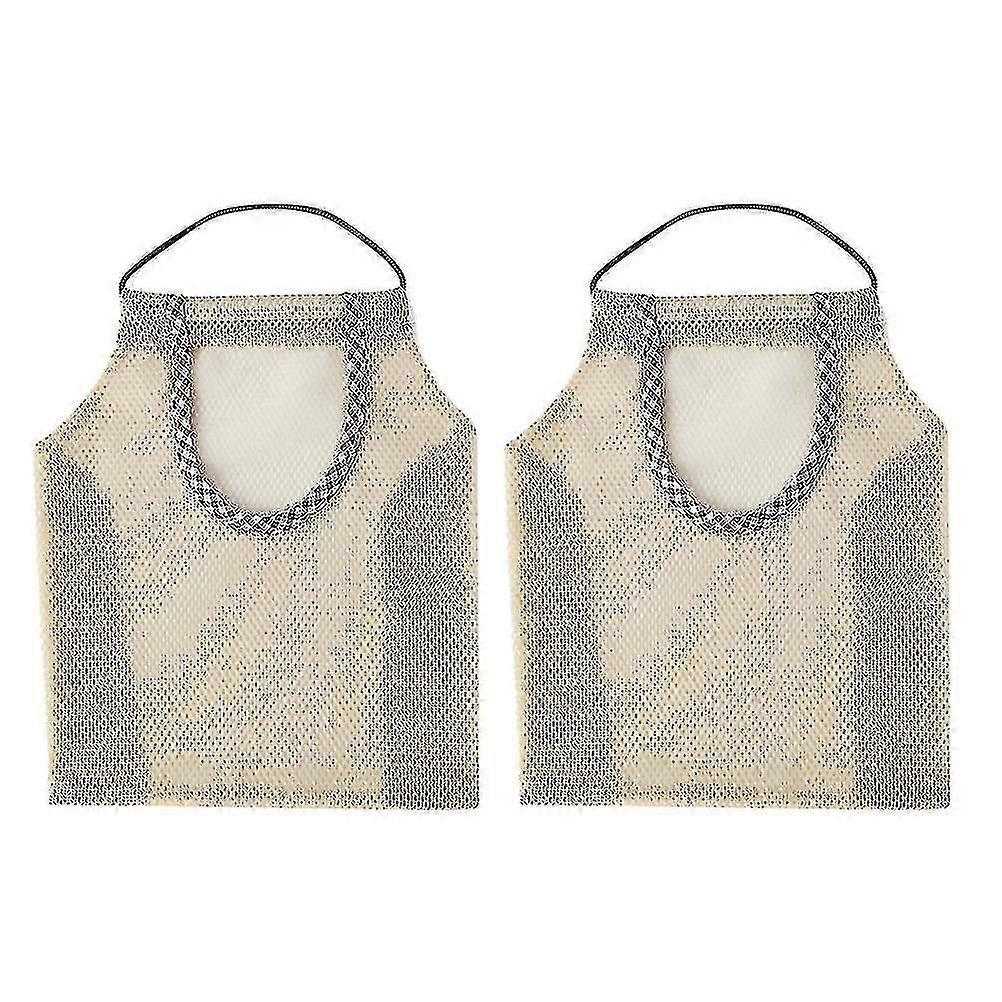 2pcs Shower Mesh Caddy Bag Hanging Garbage Bag Reusable Mesh Bag