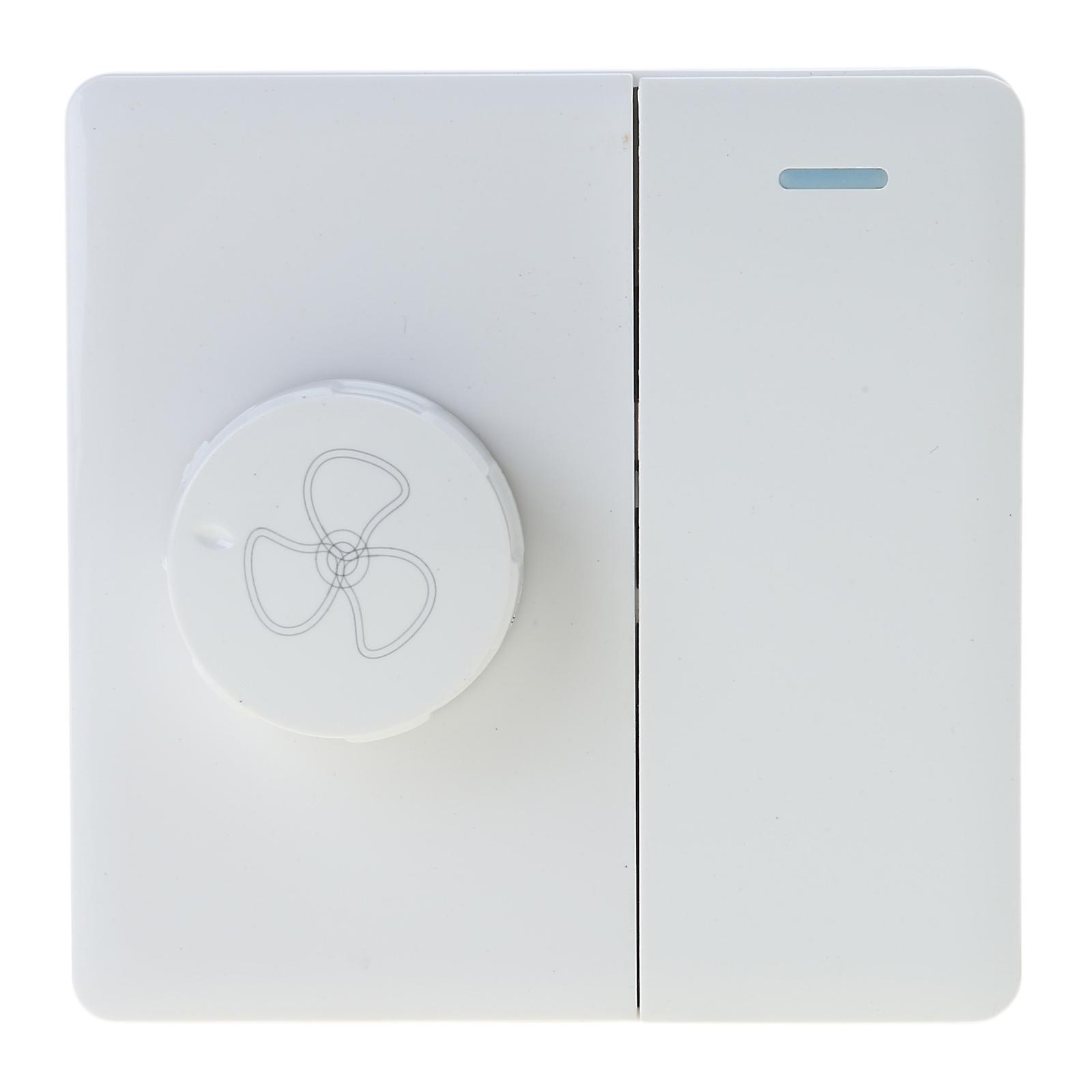 Type 86 Surfaces-mounted Ceiling Fan Speed Controller Stepless Speed Regulator Easy to Use Wall Control for Ceiling Fan  White