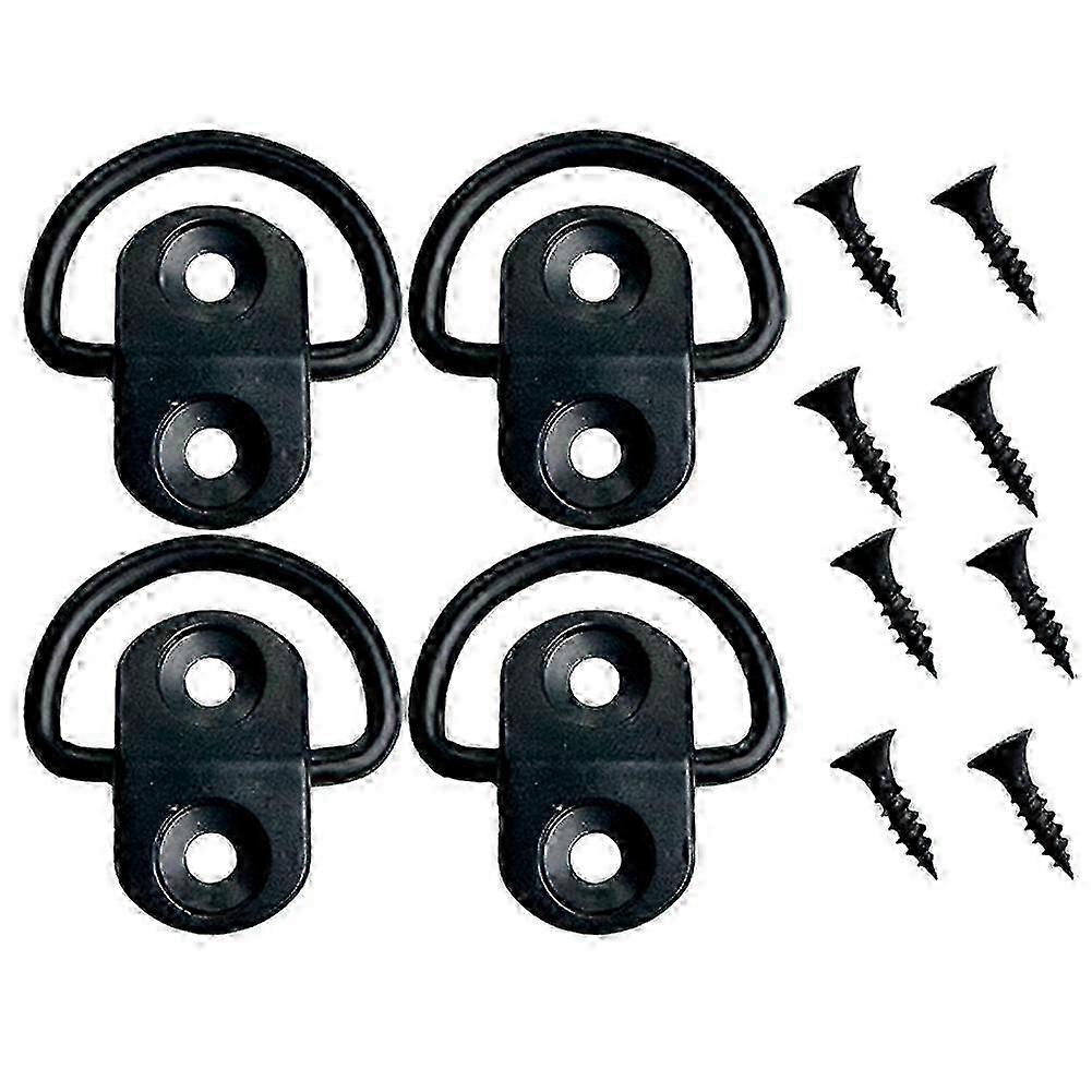 4X Rear Trunk Boot Floor Cargo Net Tie Down Hook Ring Loop Hanging Fixings Clips