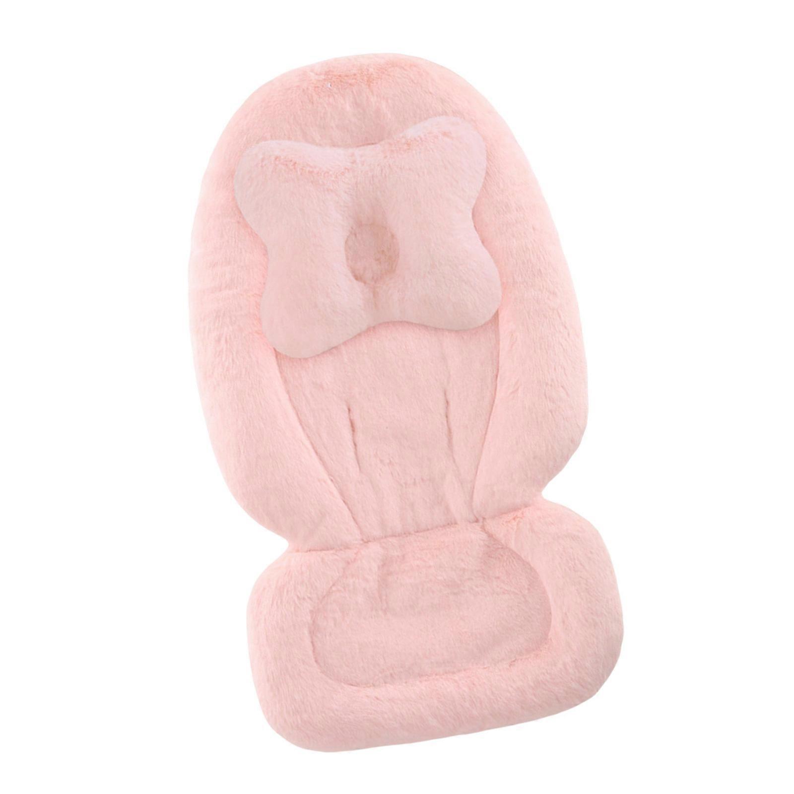 Soft Breathable Baby Strollers Seat Pad Quick Installation Seat Liner with or without Pillow For Cold Weather Use  Pink
