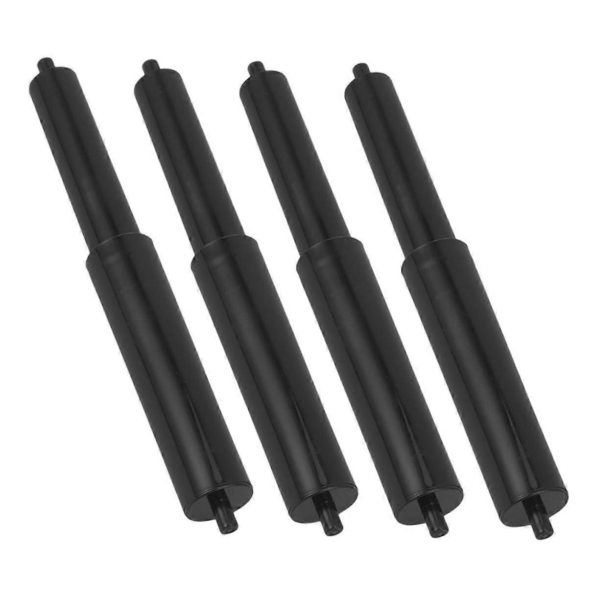 4 Pack Adjustable Toilet Paper Holder with Spring Core Black Roll for Bathroom Tissue Storage