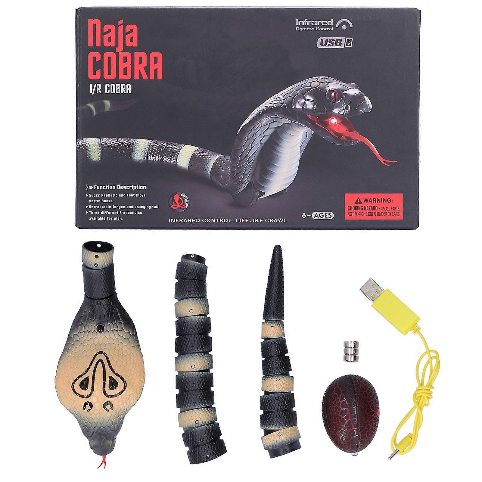 Infrared Remote Control Snake Toy Simulation Snake Animal Model Electric Trick ToyStripe