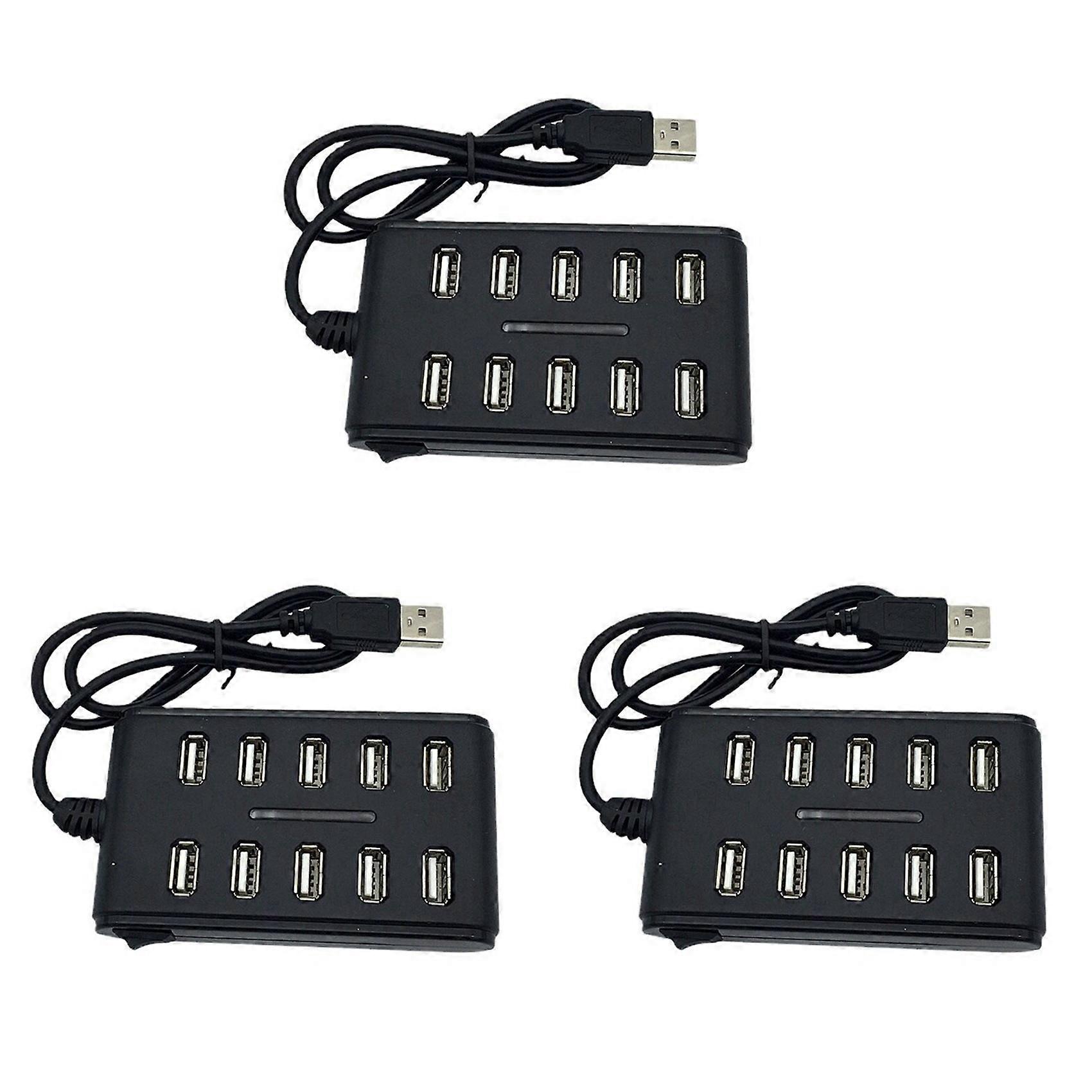 3X 10 Port High Speed Extension Cable USB 2.0 Hub Adapter for Laptop PCB Interface Device