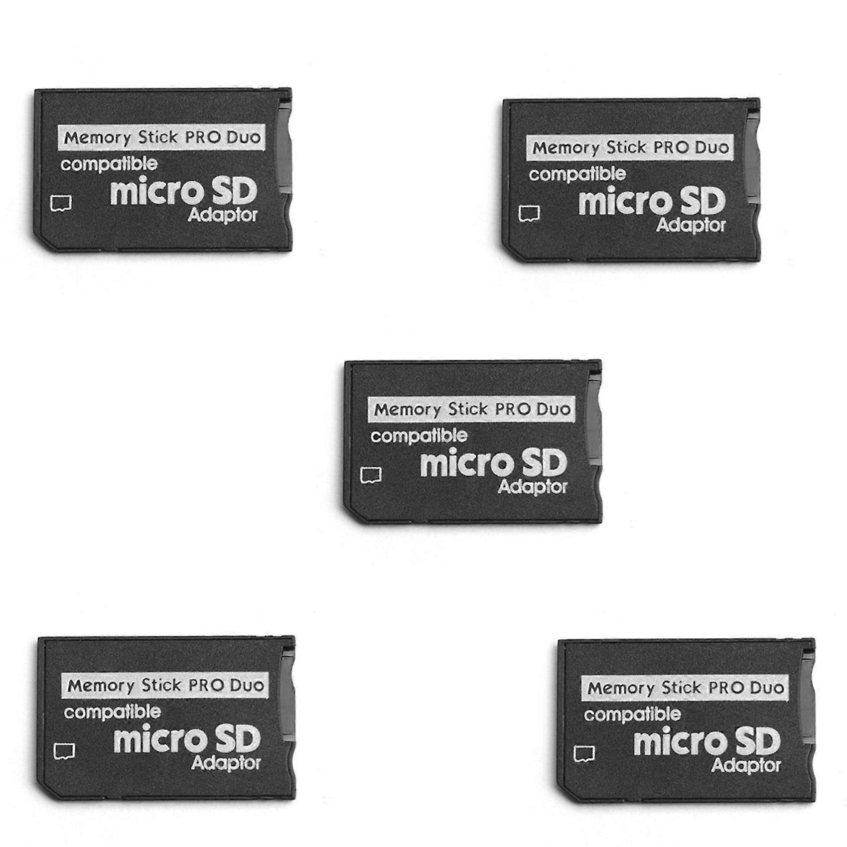 5X Memory Stick Pro Duo Adapter, Micro-SD/Micro-SDHC TF Card to Memory Stick MS Pro Duo Card for Sony PSP Card Adapter
