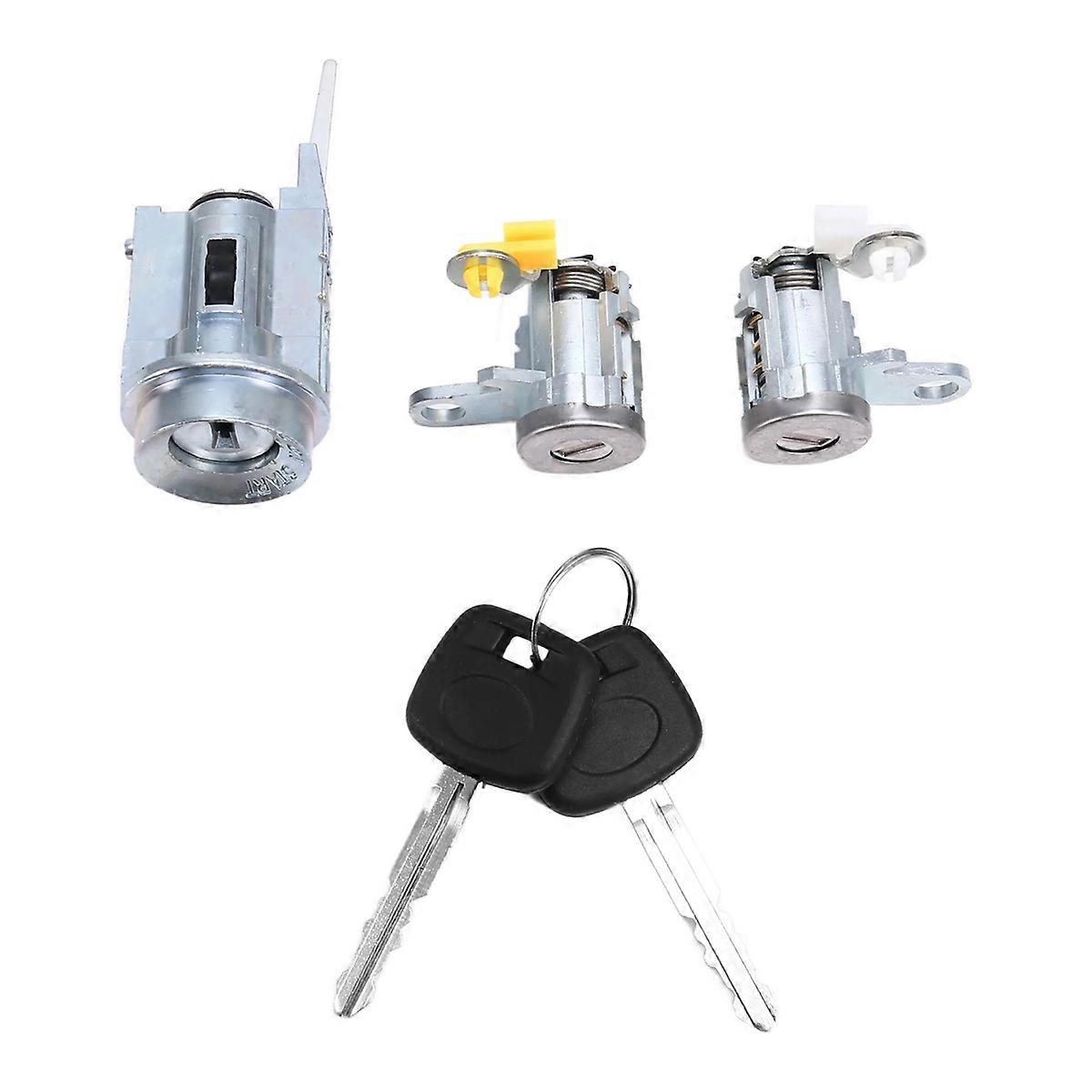 Car Door Lock Key Ignition Lock Cylinder with 2 Keys Set for 