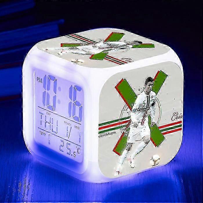Cristiano Ronaldo Alarm Clock For The World Cup Football League, Small Alarm Clock With Creative Led Display In Various Styles -NMAOV