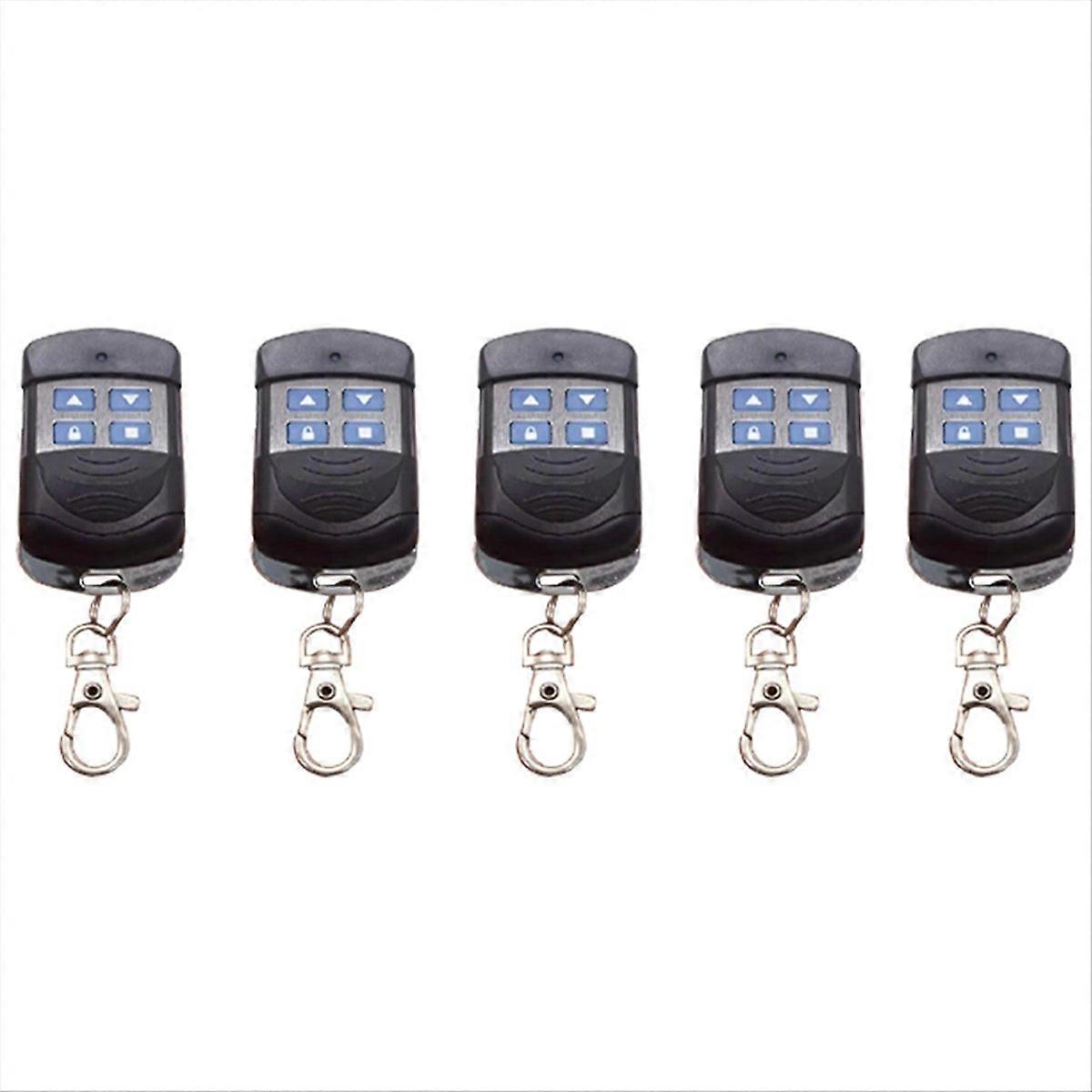 5PCS 433Mhz Garage Door Remote Control - Wireless Cloning and Learning  mitter for Automatic Door Systems