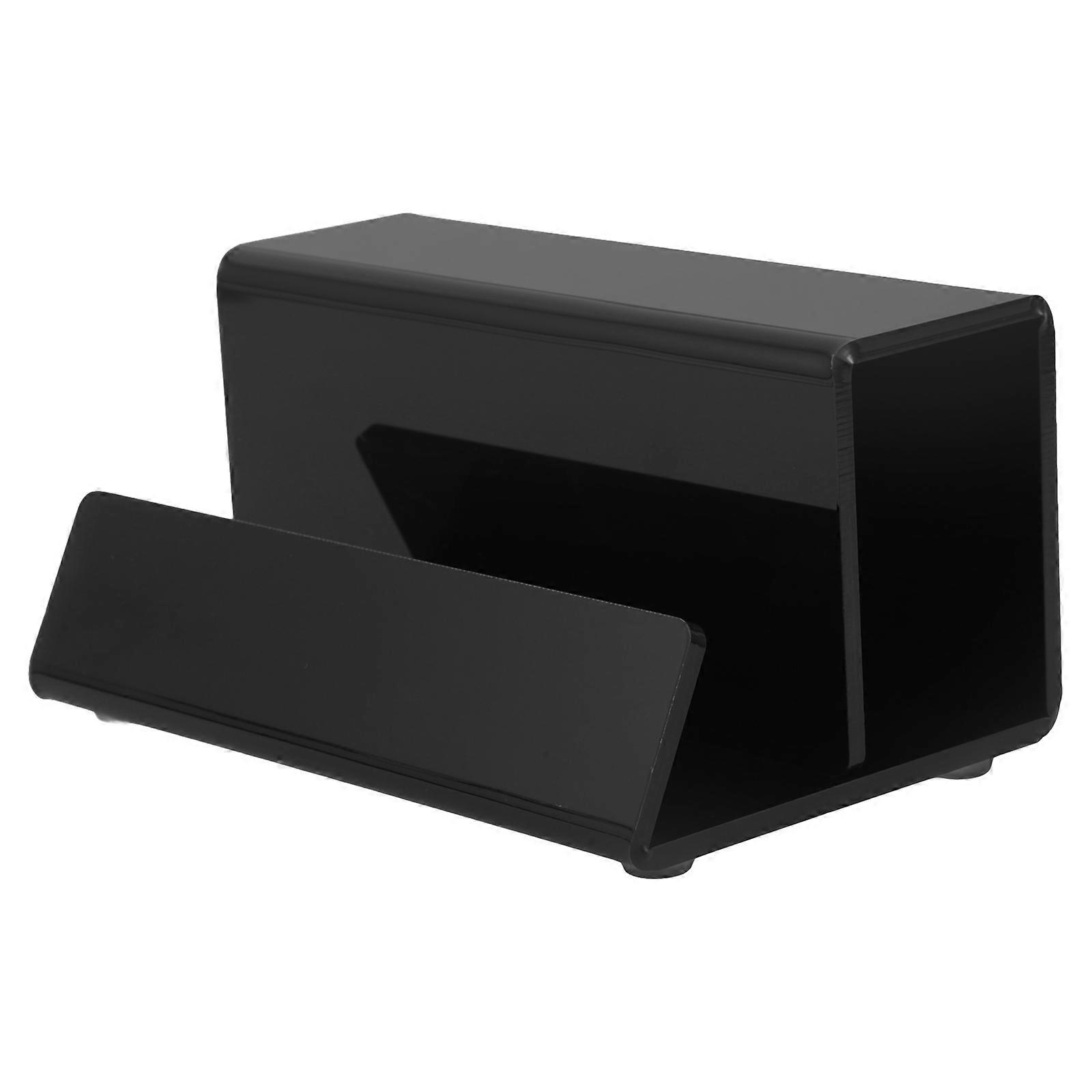 Vinyl Record Display Rack Black Acrylic for Desktop Storage