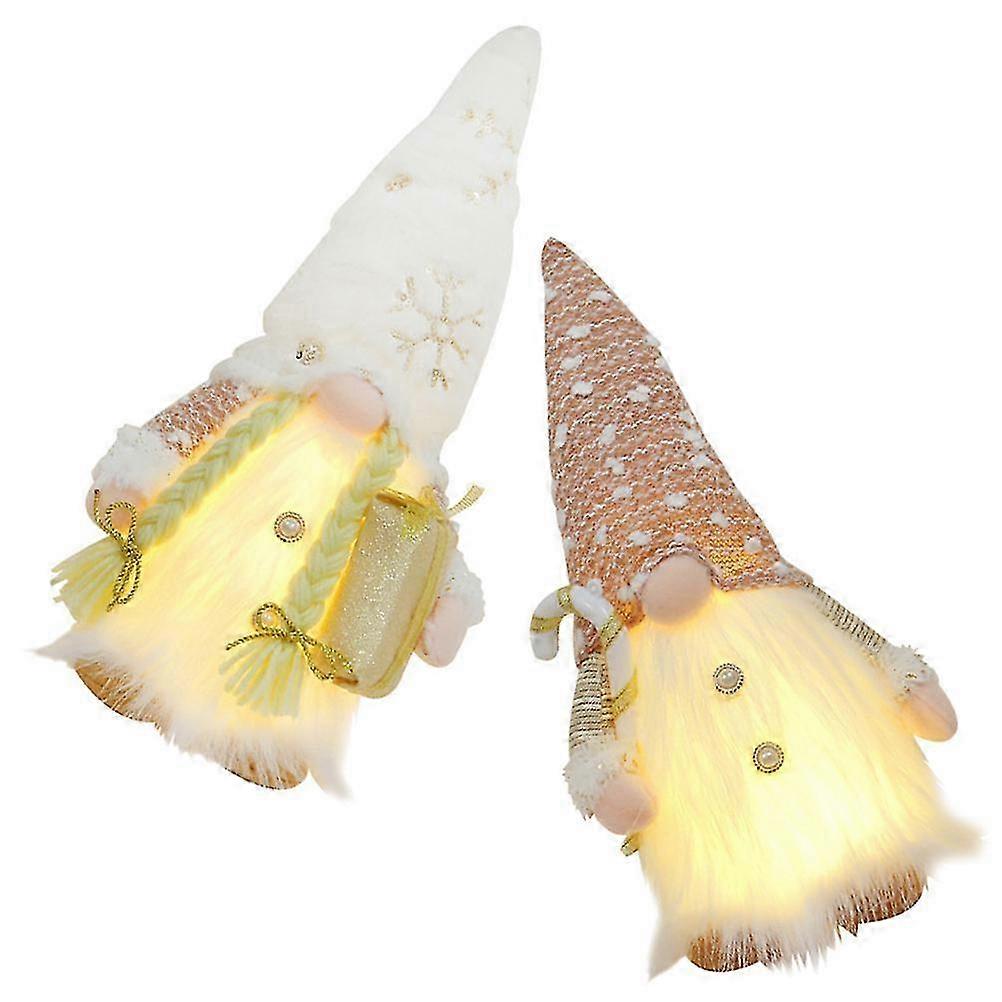 Scandinavian Gnome Ornament for Christmas Tree with LED Illumination Feature