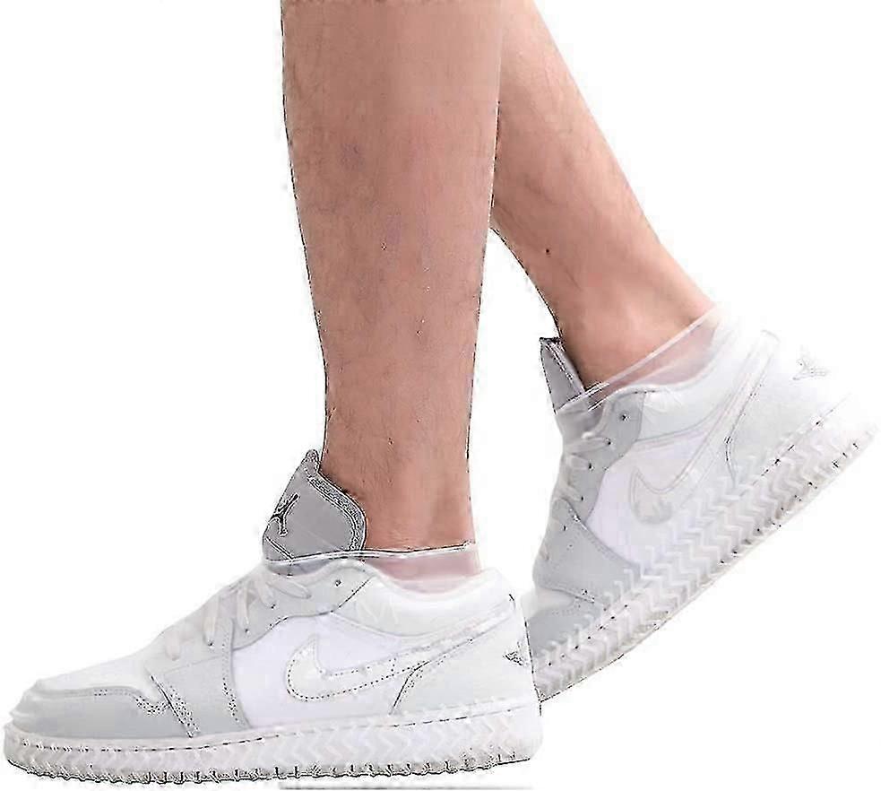 غطاء حذاء سيليكون مقاوم للماء ، غطاء حذاء مطاطي مطاطي غير قابل للانزلاق قابل لإعادة الاستخدام واقي أحذية للجنسين في الهواء الطلق مع نعل غير قابل للانزلاق للممطر والثلجي (ساعة كبيرة