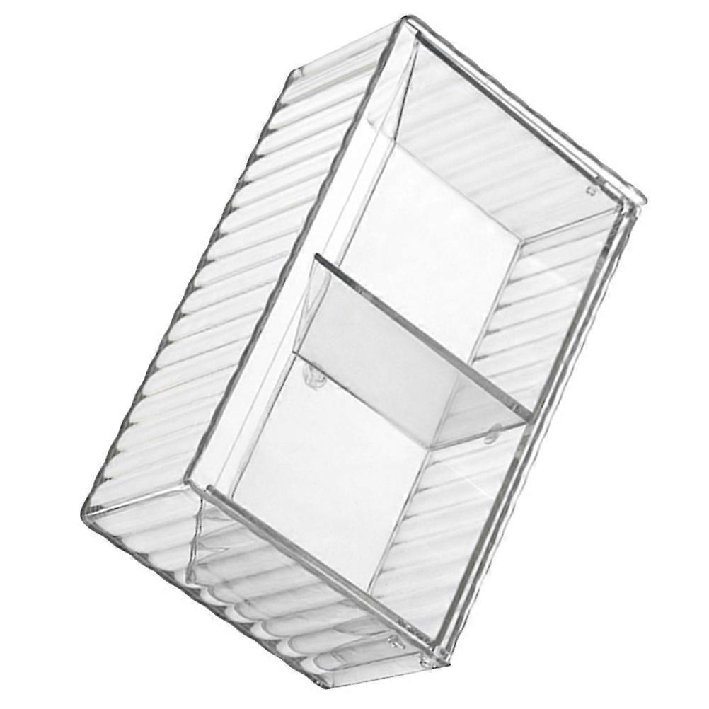 Wall Mounted Storage Box for Cotton Swab Storage Use 4Pcs Transparent Set