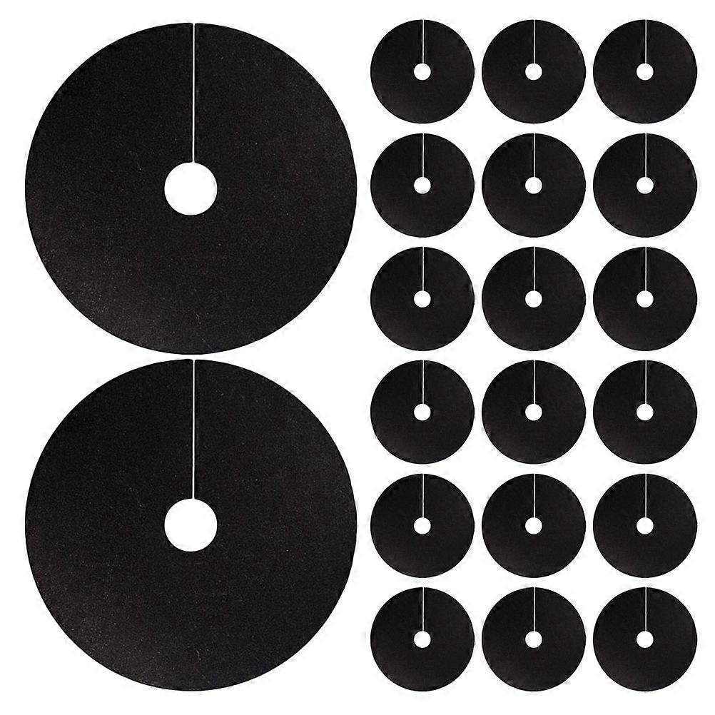 Black Nonwoven Tree Protector Mat Anti-Grass Function 20Pcs Set