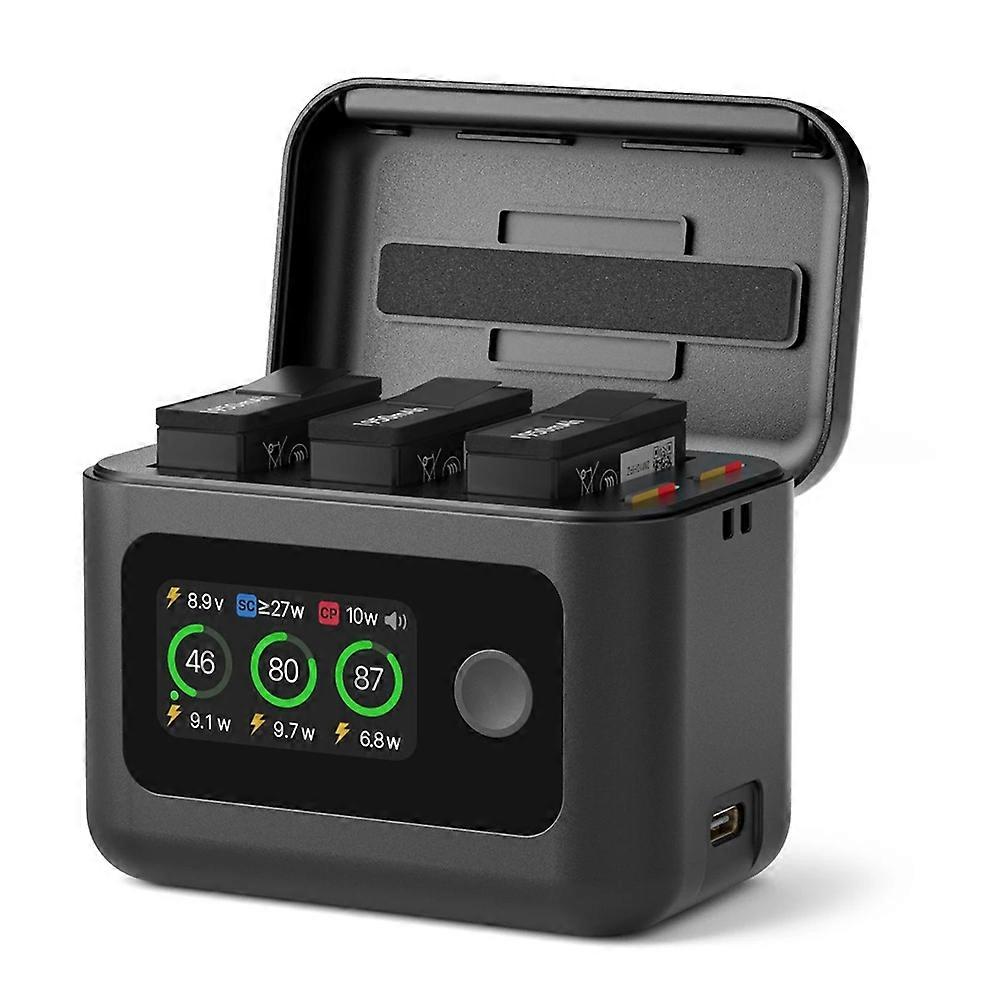  3-Batteries Charging Hub for DJI OSMO 360 Camera Fast Charging Case LCD Display SD Card Holder Charger Accessor