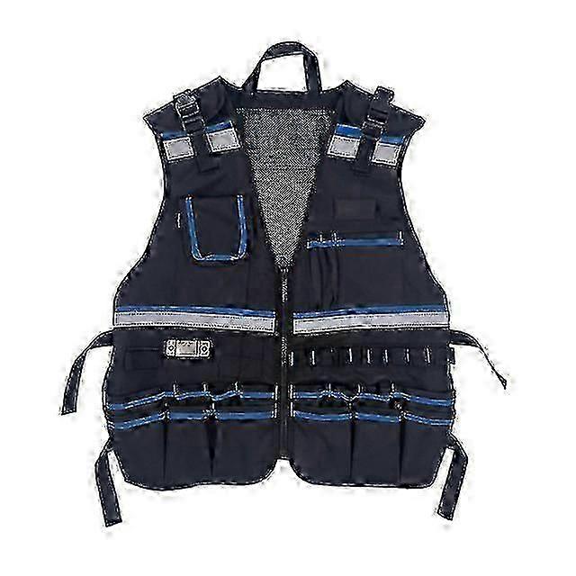 Tool Vest With Adjustable Straps, Tool Pockets, Tool Bags Belt Loops And Reflective Stripes, Heavy Duty Work Vest For Carpenter Cs