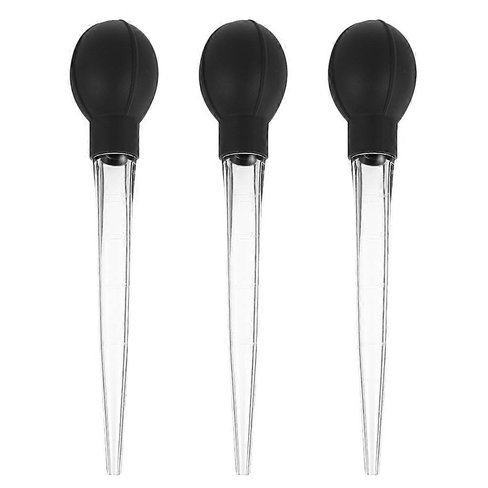 Large Plastic Pipette Dropper for Baking Precise Measurement and Easy Liquid Transfer Black 3pcs
