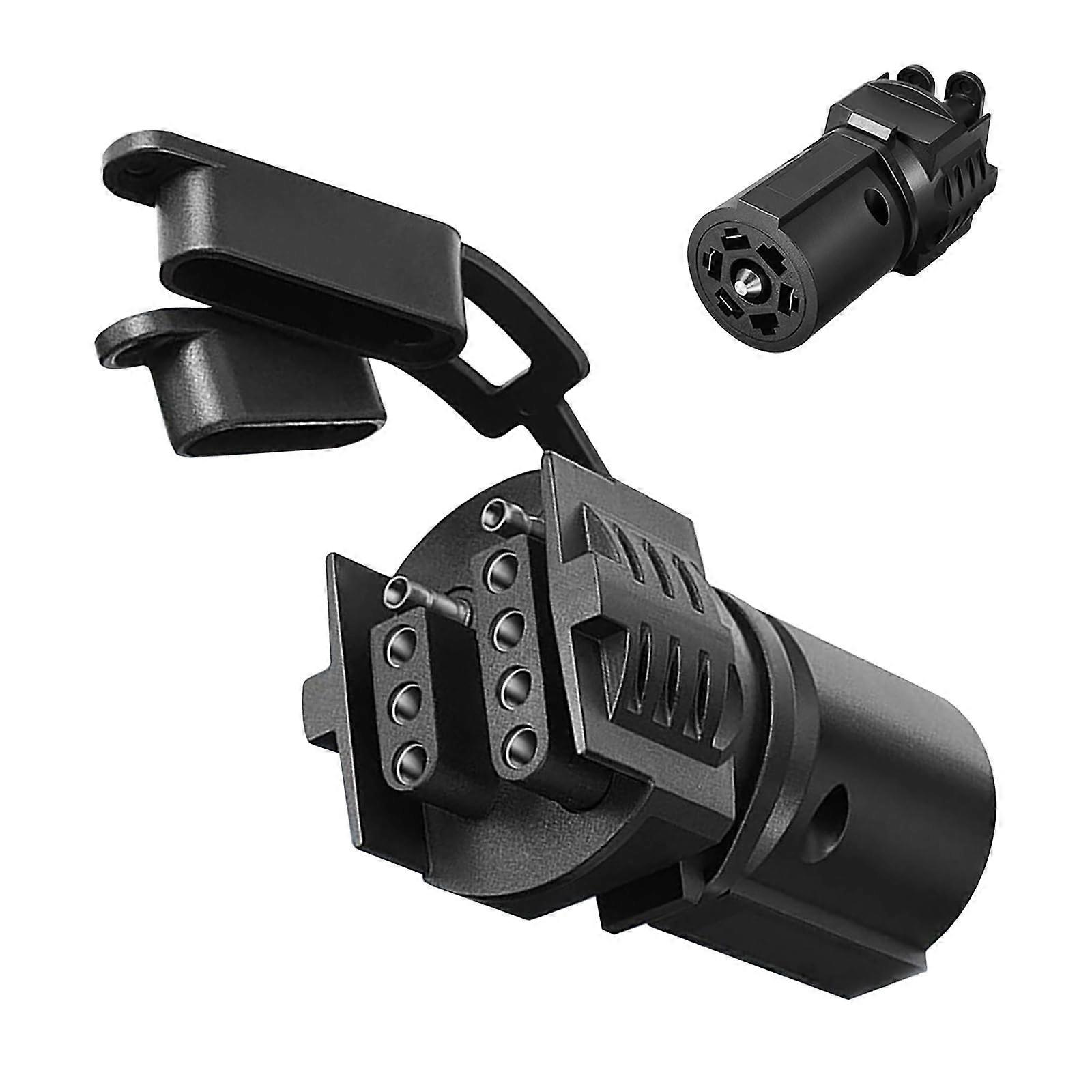 Trailer Light Adapter 7 Pin to 4 and 5 Pin Wiring Connector with Cover for RV Truck Boat
