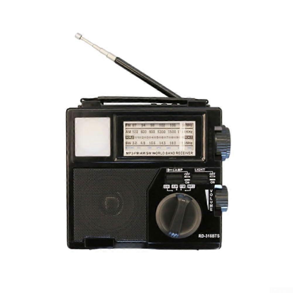 AM/FM Hand Crank Radio Portable Solar Powered Emergency Preparedness MultiBand Radio With SOS