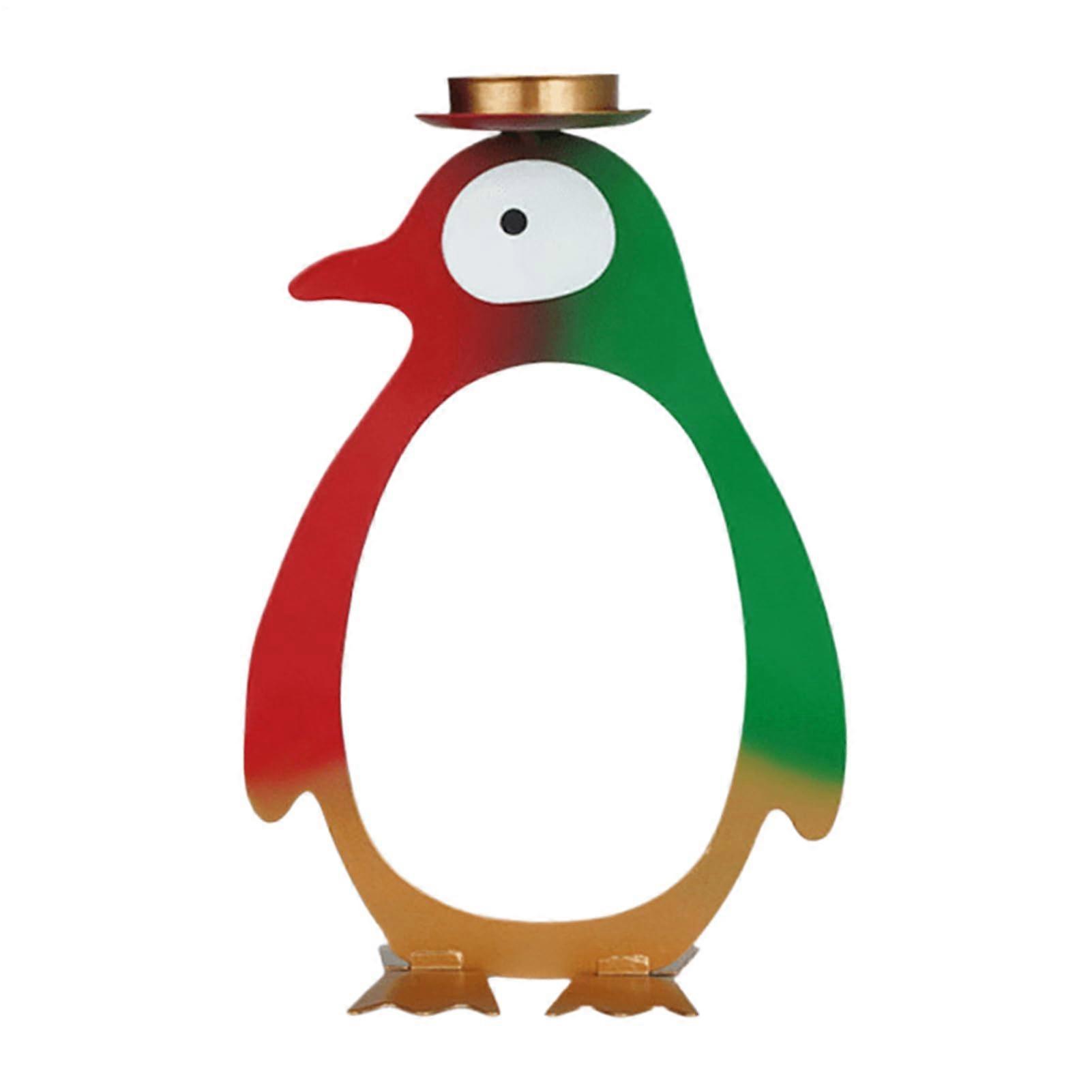 Tealight Candle Holder with Elegant Penguin Design for Christmas and Home Table Decor
