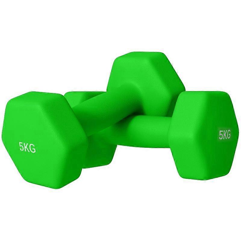 2x5kg Hex Dumbbells Set with Non Slip Grip