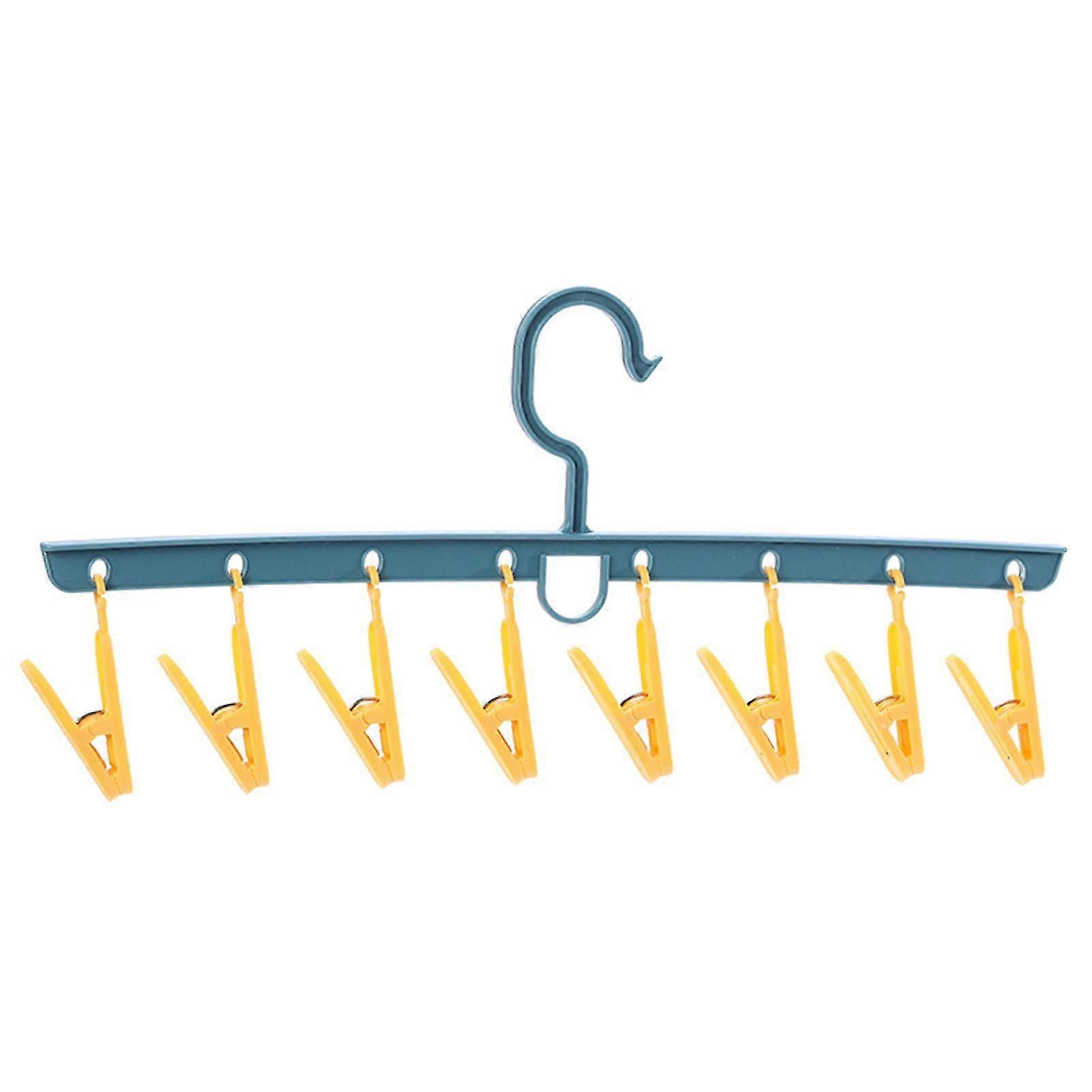 Multifunction Clothes Hanger With 8 Clips Antiskid Space Saving Closet Organizer