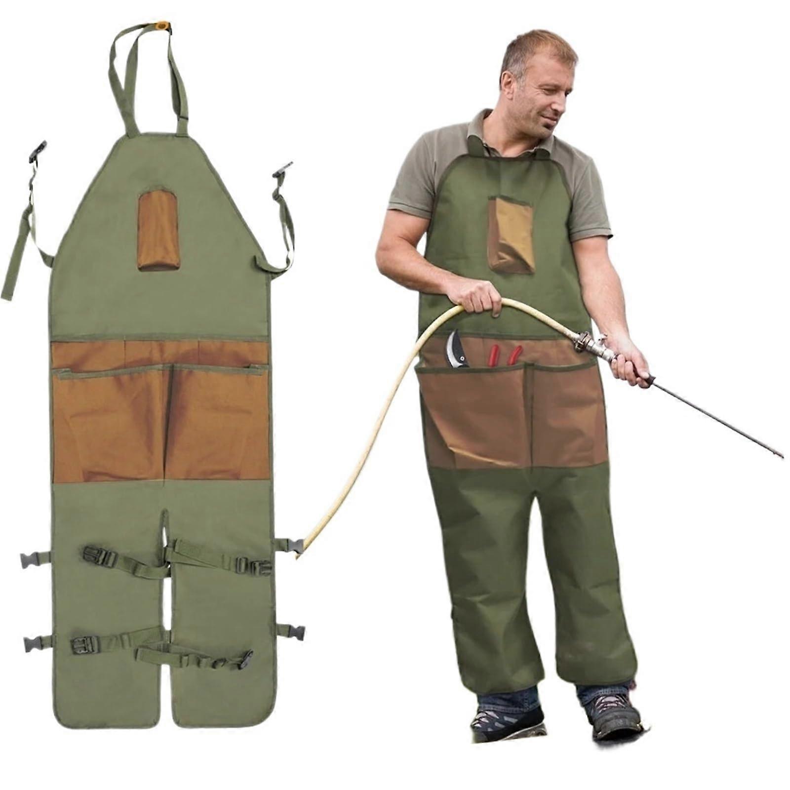 Garden Tool Apron with MultiPocket Storage, Adjustable Fit, Durable WearResistant Green
