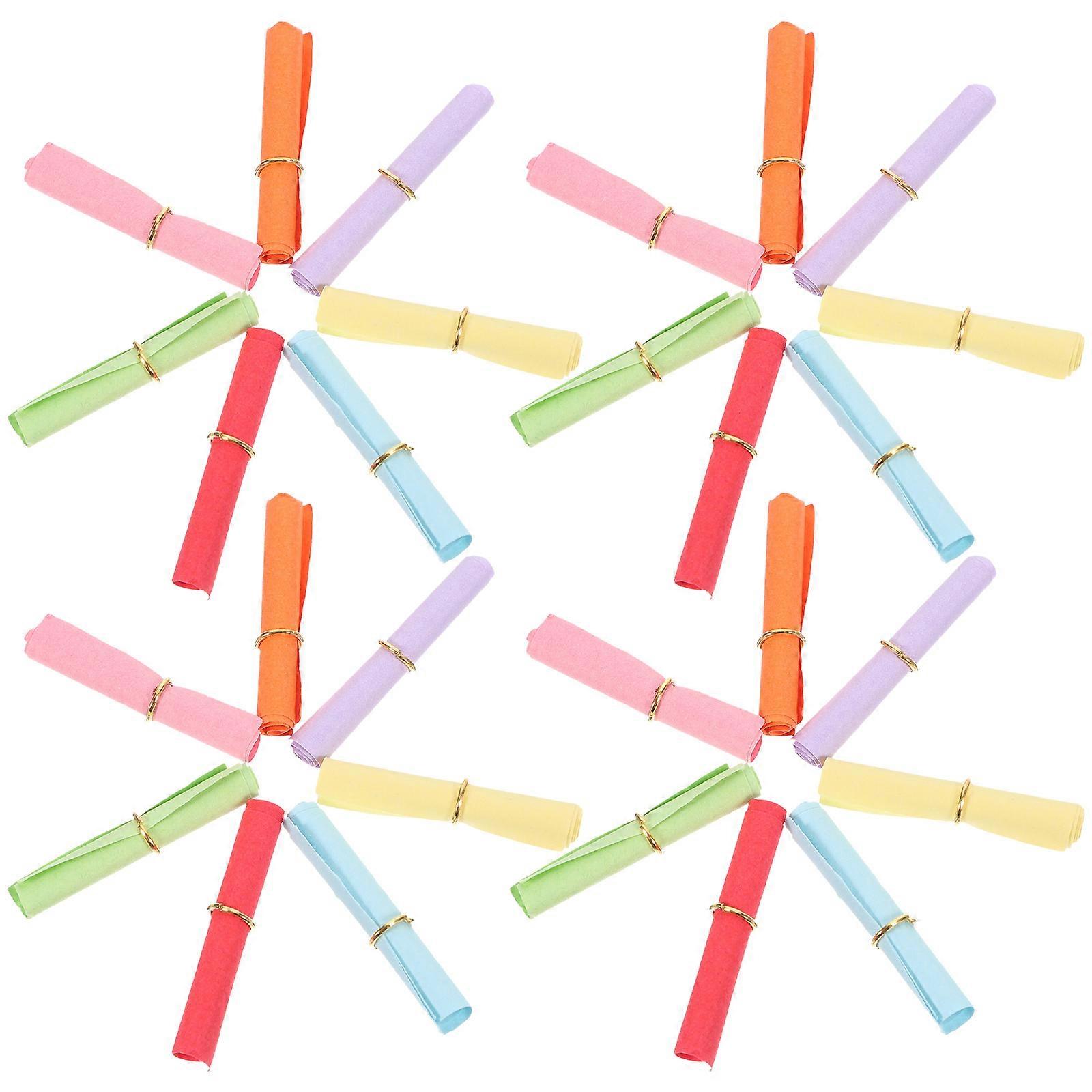 Creative Wishing Paper Scrolls for Writing 50Pcs Multicolor Paper Rolls