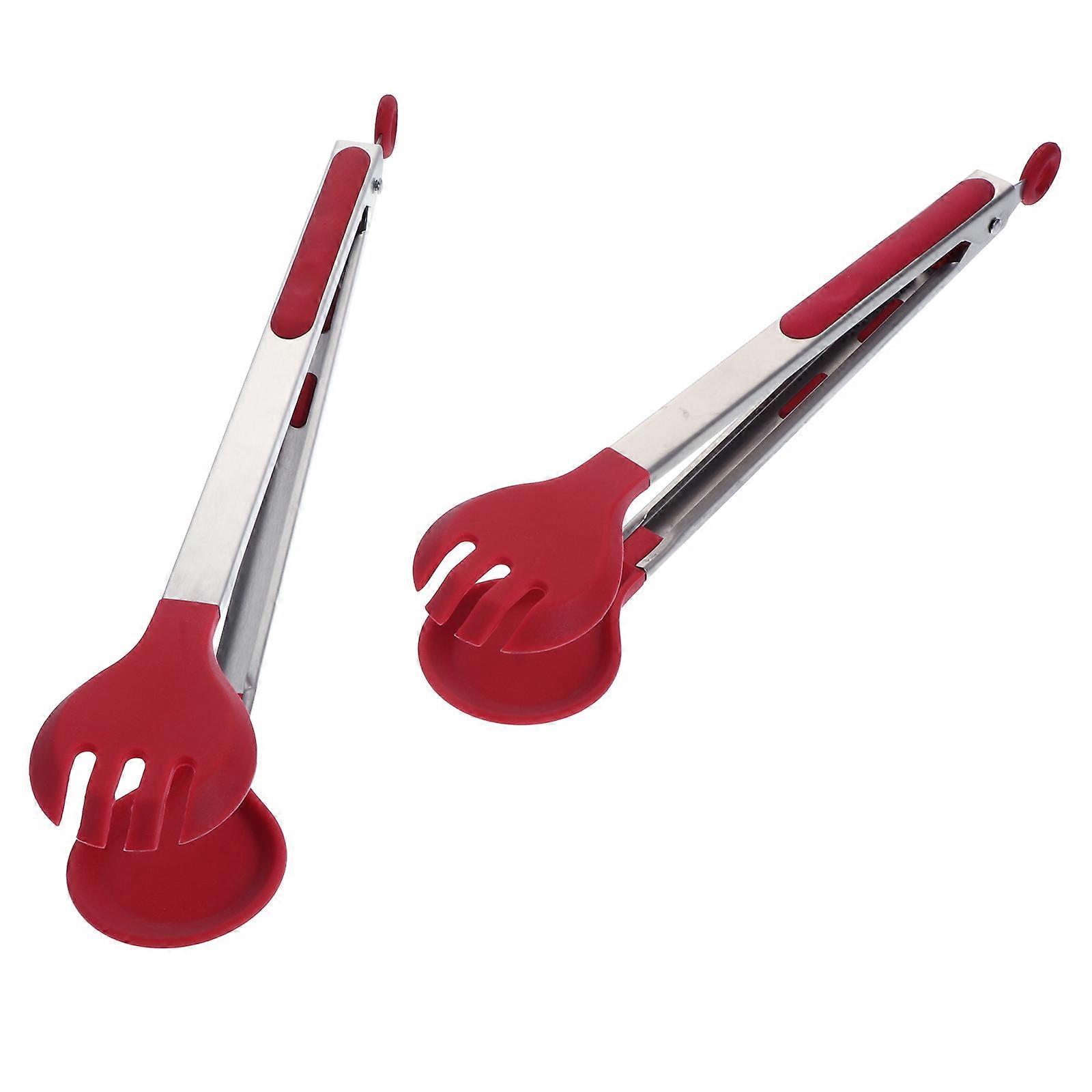 Kitchen Tongs For Cooking Rust-Proof Grip Securely Home Party 2Set