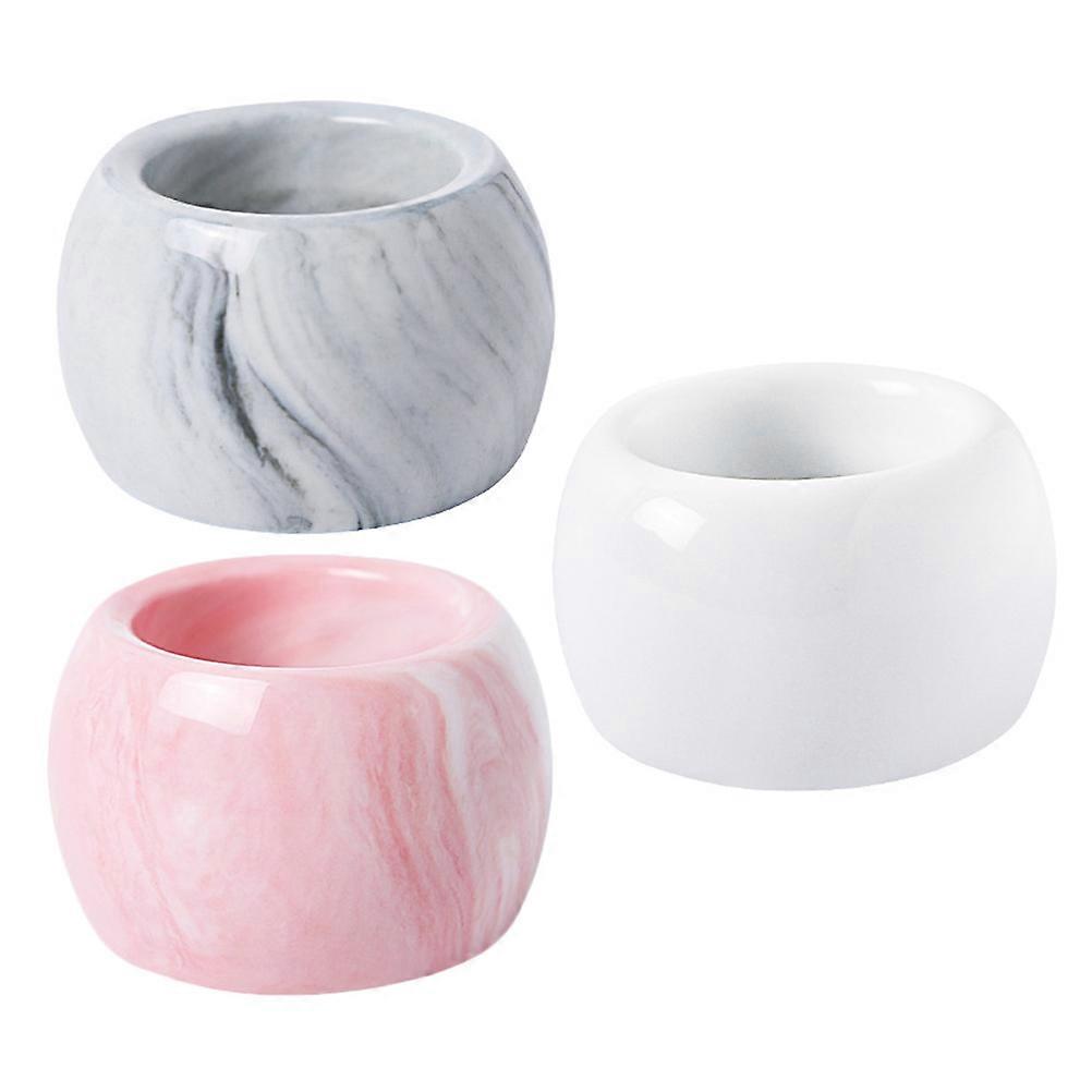 Marble Electric Toothbrush Holder for Home 3Pcs Stands