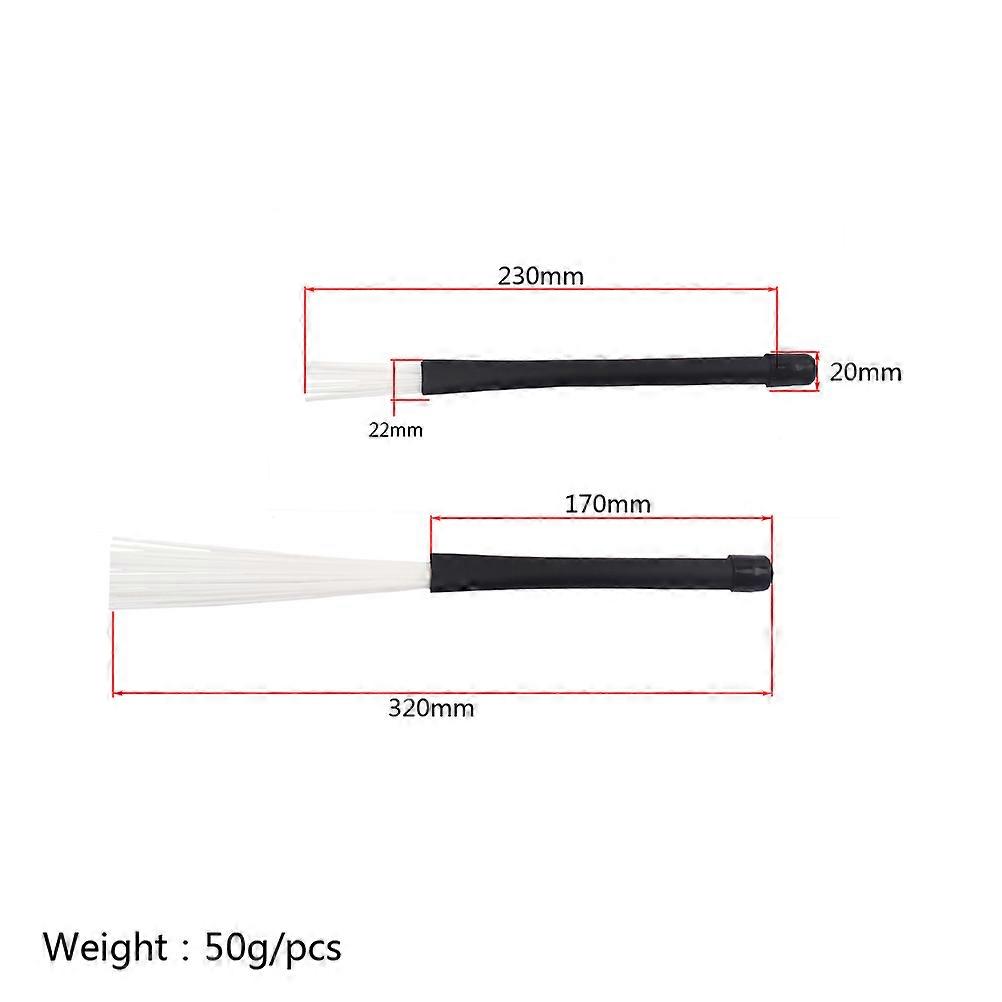 Brush for Drums Pair Jazz Drum Brushes with Flexible Tips Telescopic