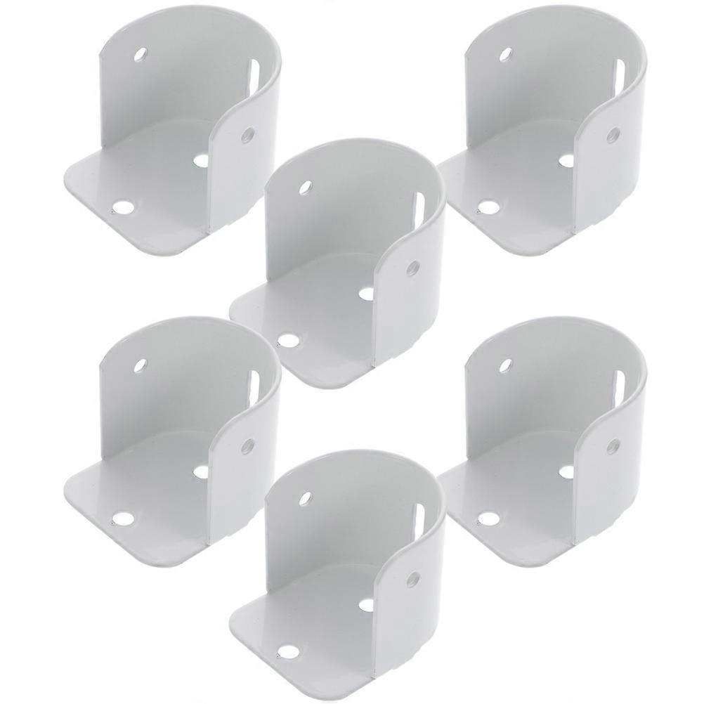 6Pcs Closet Rod Holders U-Shaped Open Socket For Wardrobe And Laundry Room Setup
