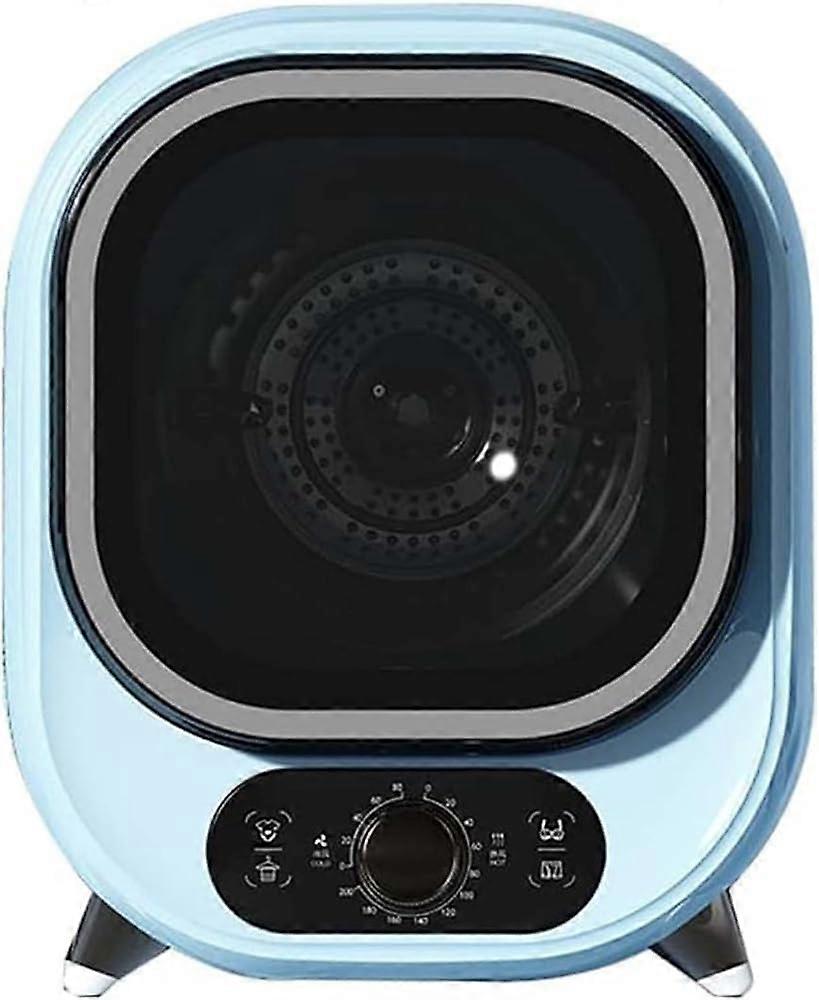 Portable Tumble Dryer with Blue Light, SpaceSaving Mini Spin Clothes Dryer, 0.8kg Load Capacity