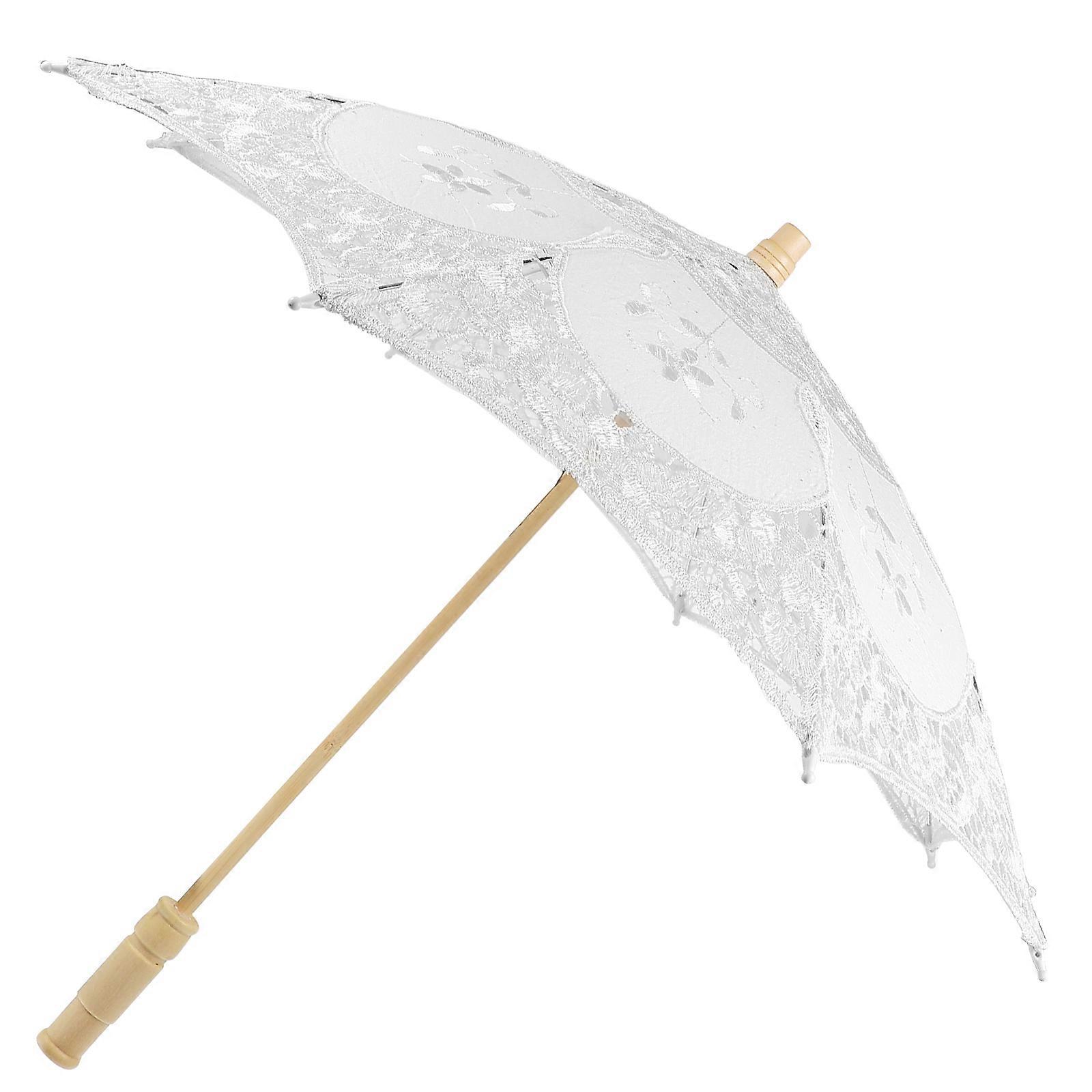 Multi-Functional Wedding Parasol Beautiful Embroidery Photography Prop 1Pack