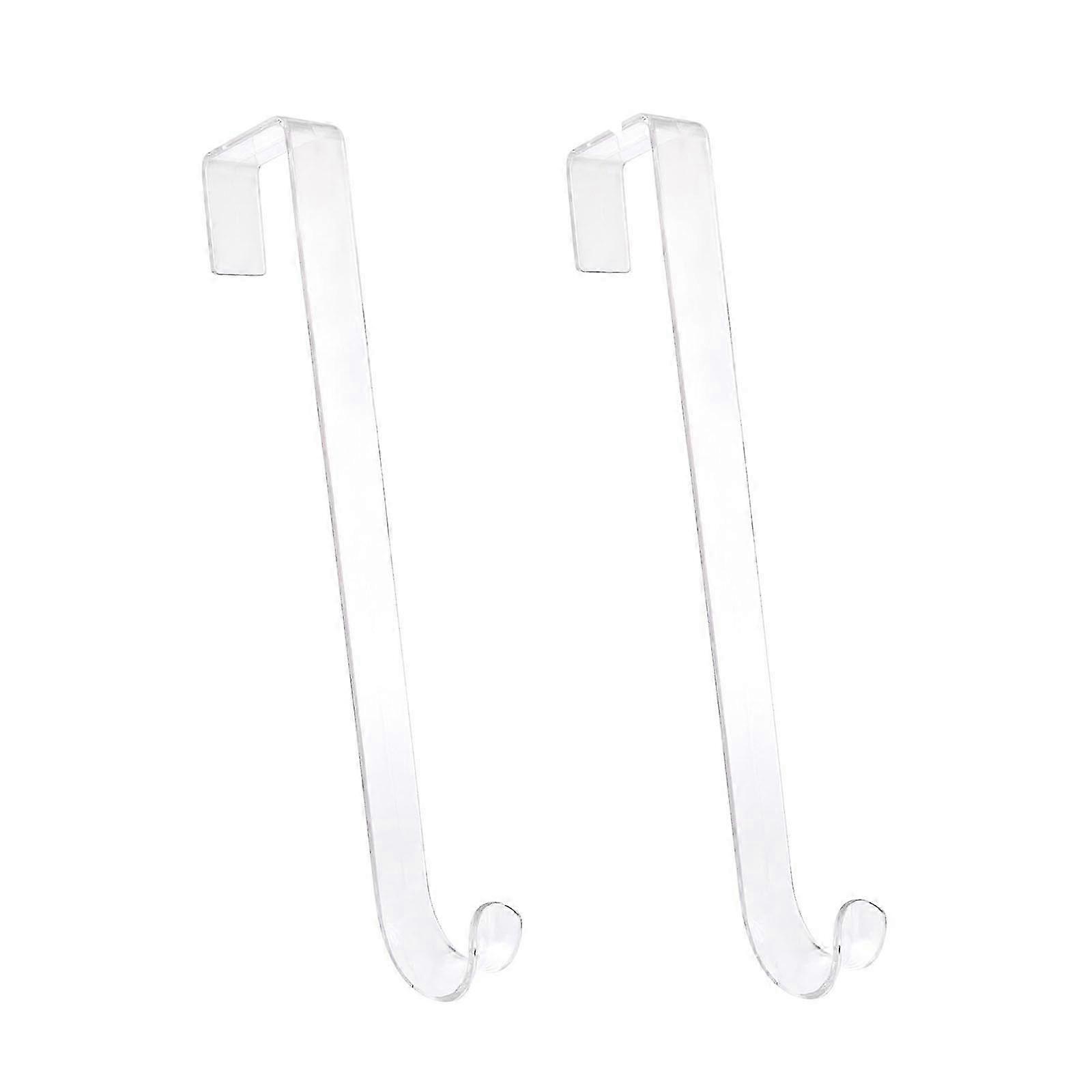 2026 2pc Transparent Rosette Hook Transparent Hook Behind Door PUW5503