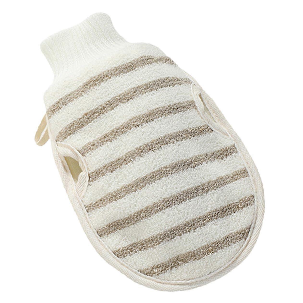 Exfoliating Bath Glove with DualSided Mitt for Back and Body Scrubbing, QuickDry Hanging Loop