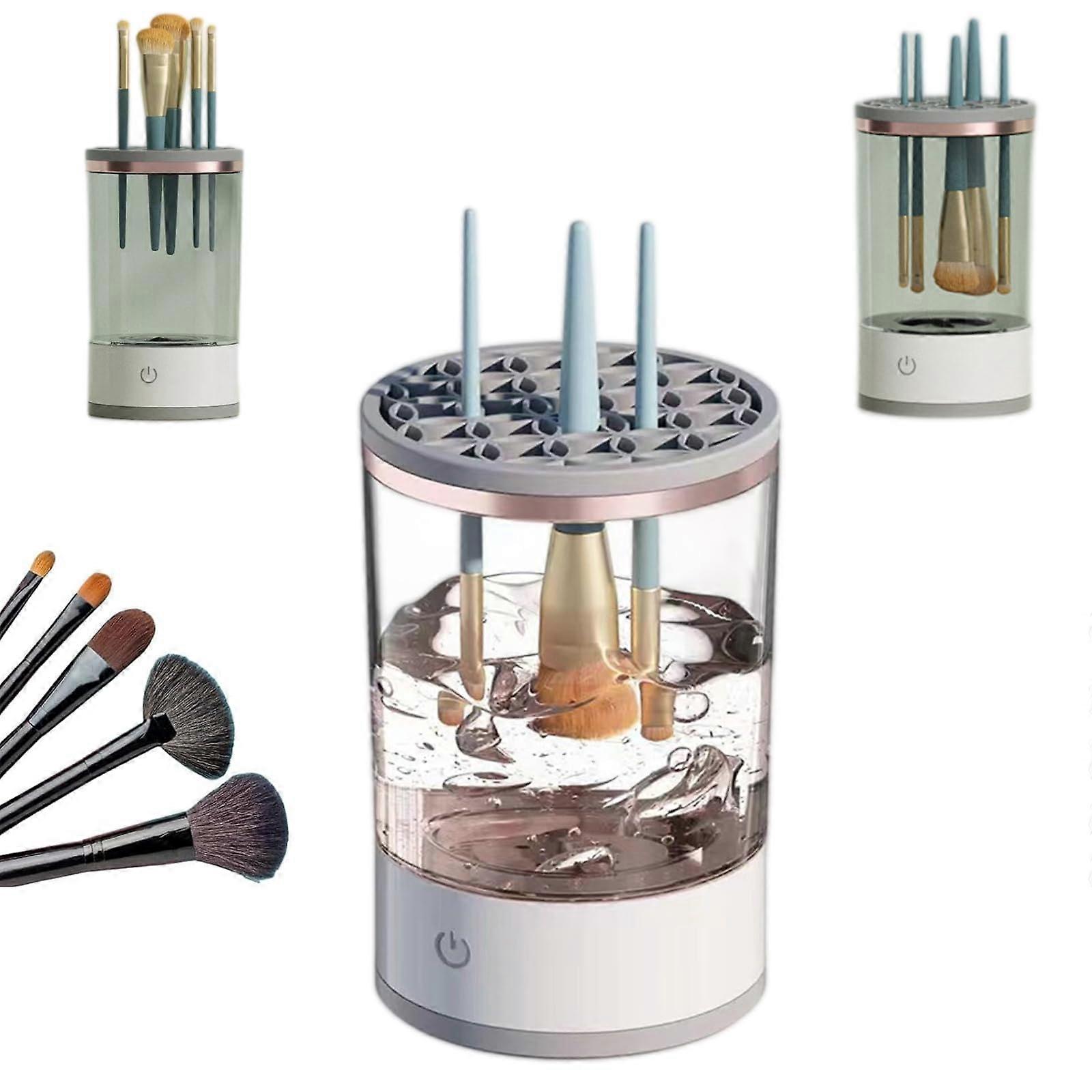 Electric Makeup Brush Cleaner with Mat, Automatic Sonic USB Tool for All Brush Sizes, Quick Drying
